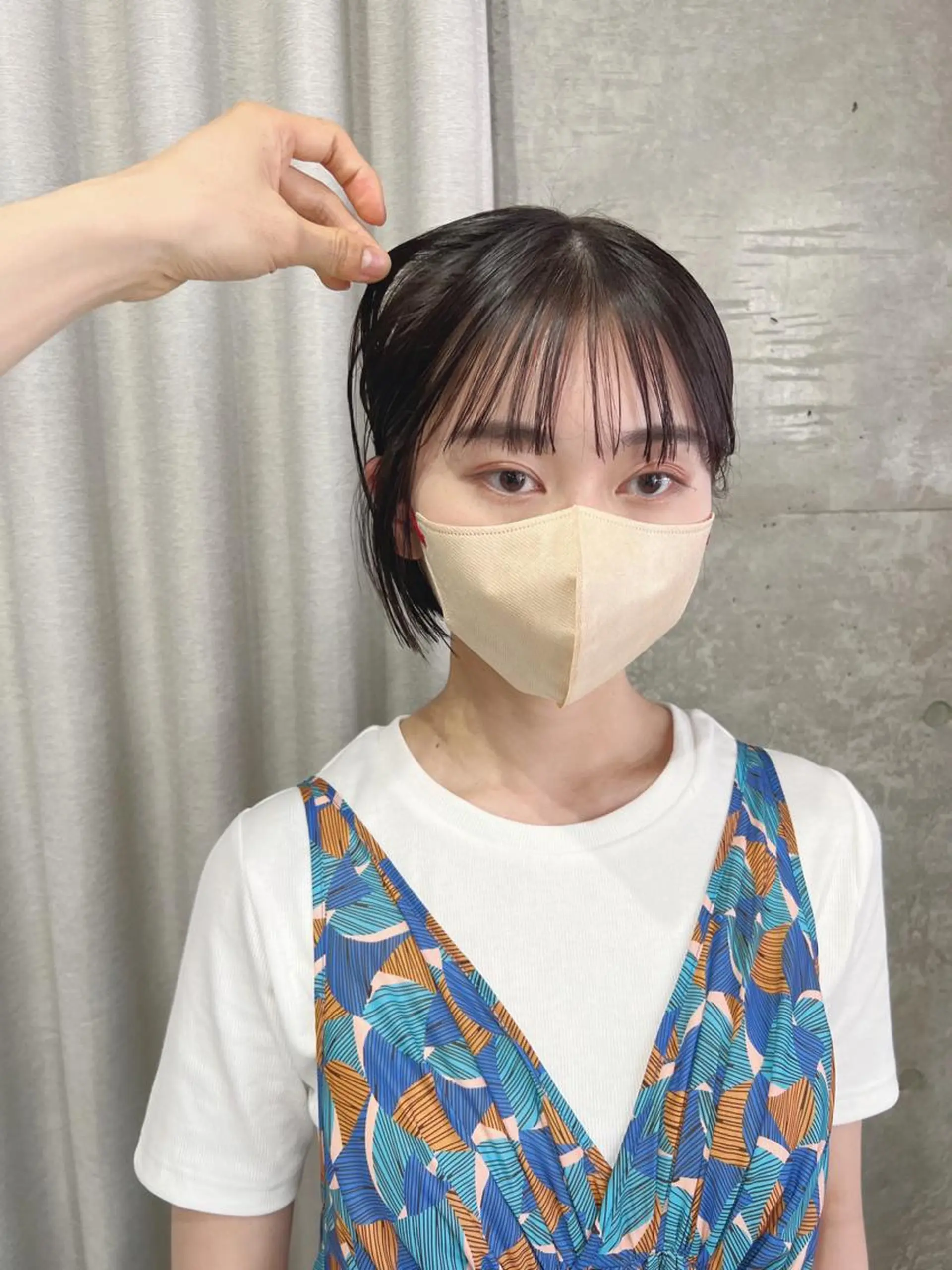 ショート カラー ボブパーマコテ巻き風 パーマNo1深江秀平のヘアスタイル