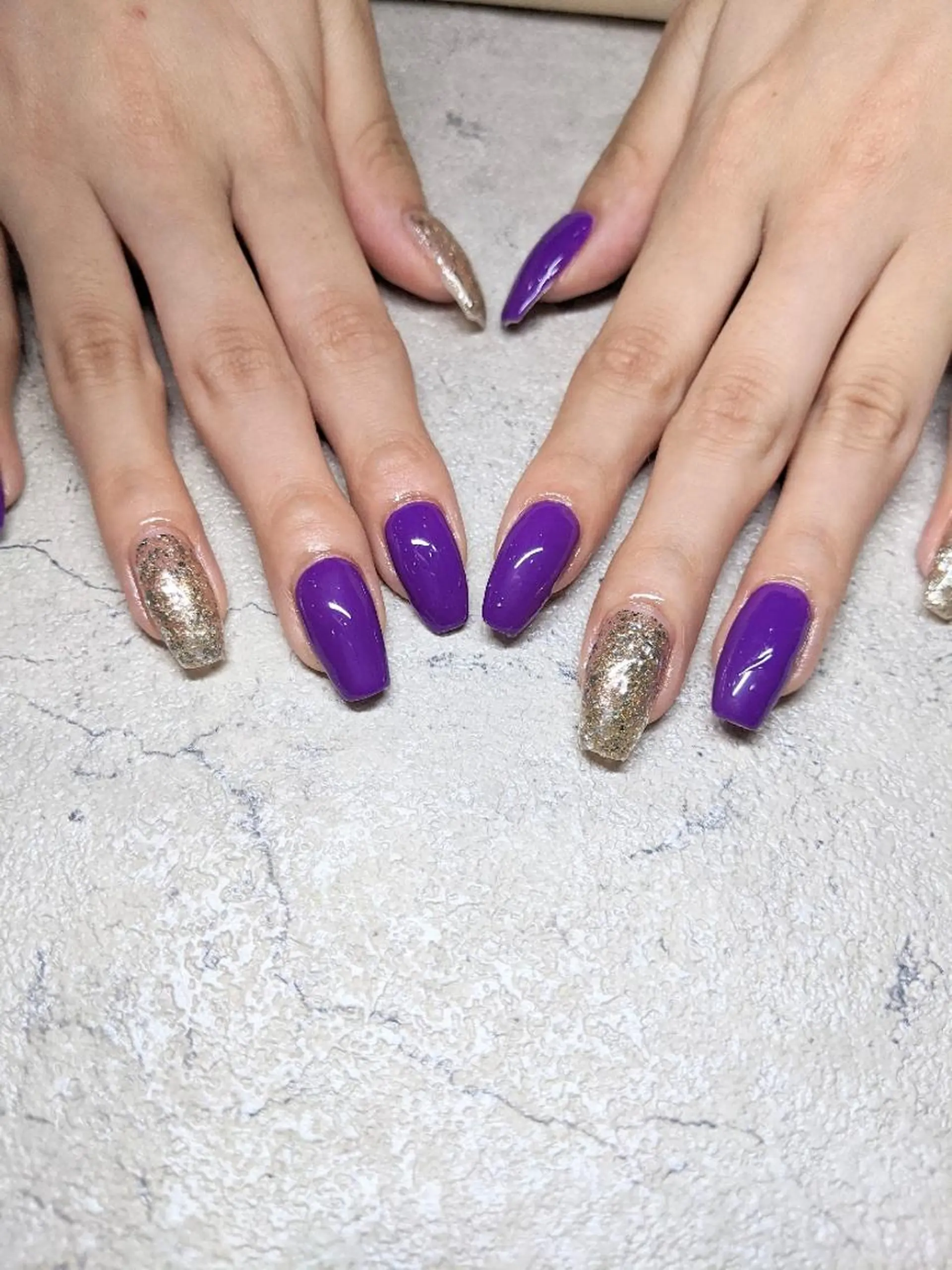 ネイル ワンカラーネイル パープル Beaute Pure_Mのネイルデザイン