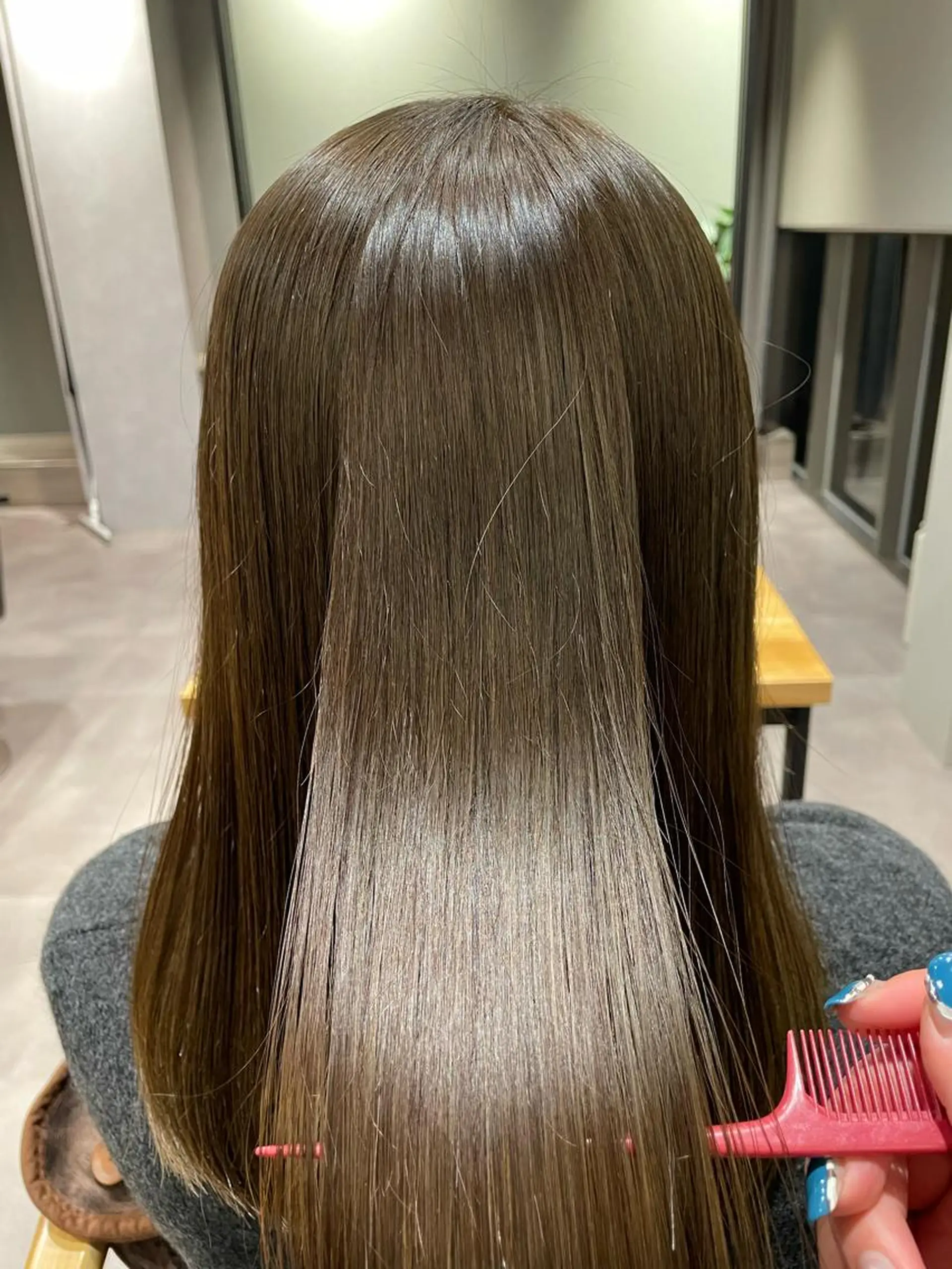 ロング エギョモリ 外国人風カラー ハイライト 髪質改善 韓国風ヘア カット トリートメント 韓国風/オシャレ /縮毛矯正/滝口琴未のヘアスタイル