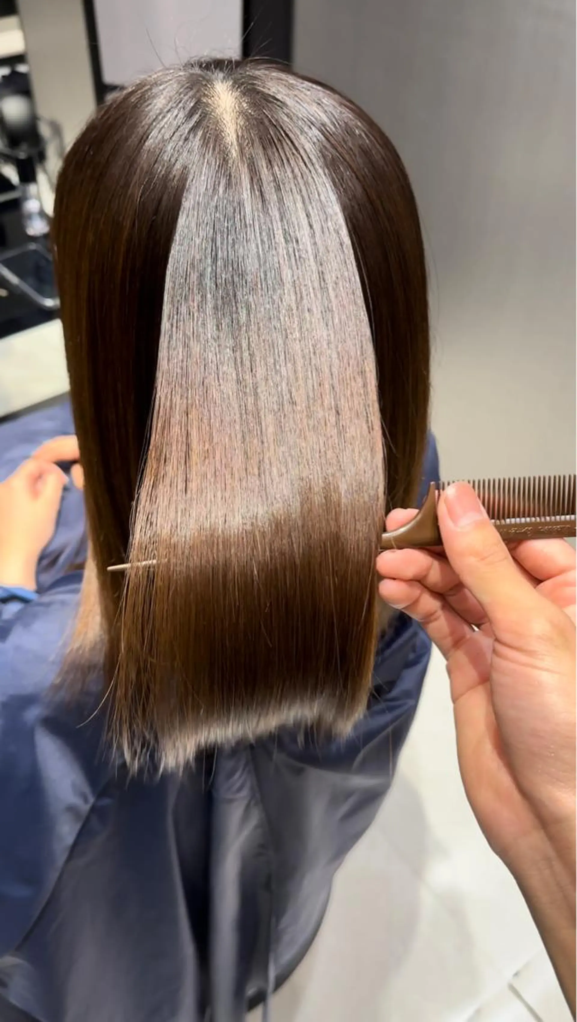 ミディアム カラー 縮毛矯正 chic大島所属・似合わせの達人/ 田中悠希也のヘアスタイル