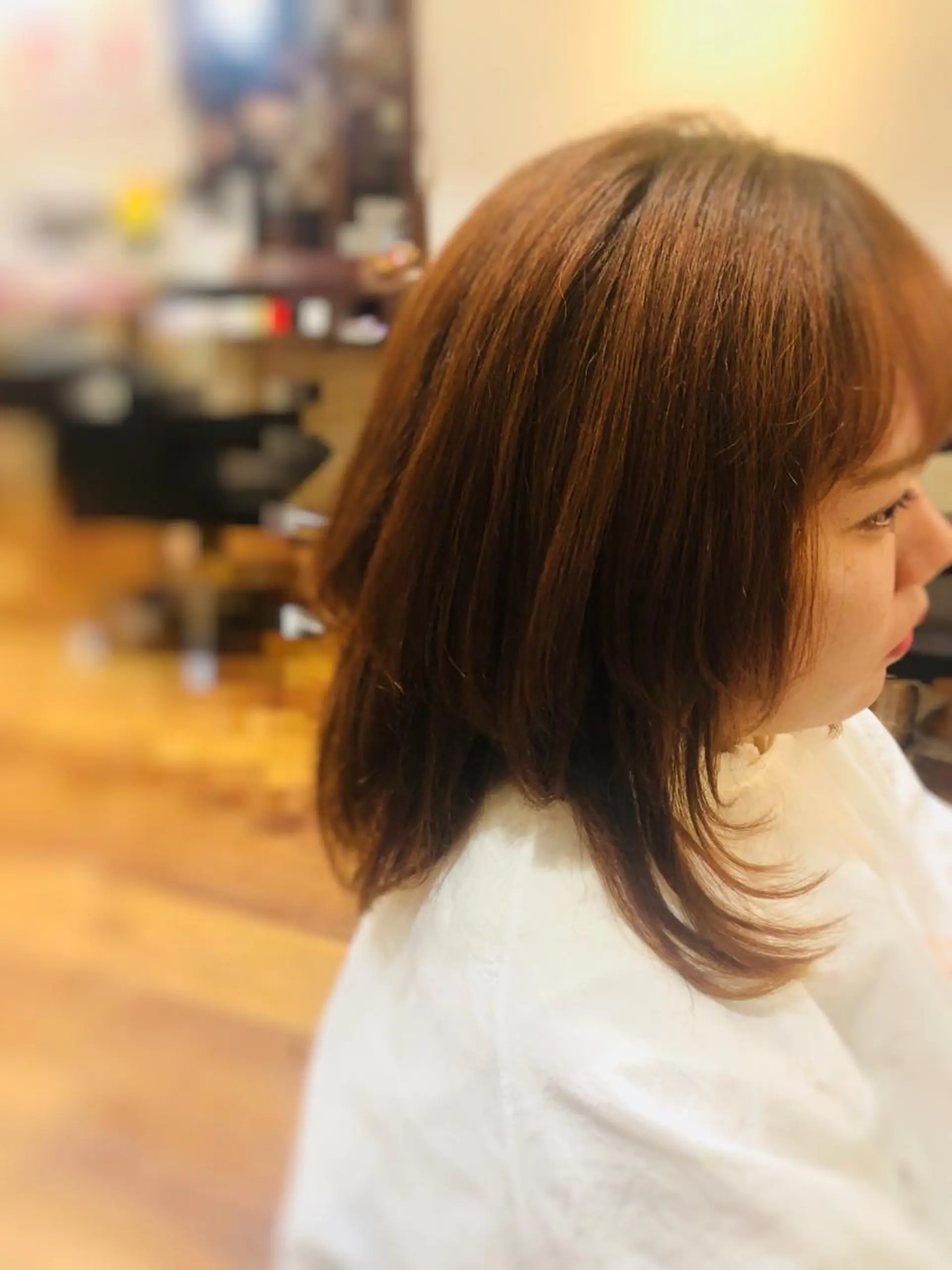 セミロング MOLLA 浅香山店所属・谷口ゆめ/縮毛矯正/ 大人女子/眉ワックスのヘアスタイル