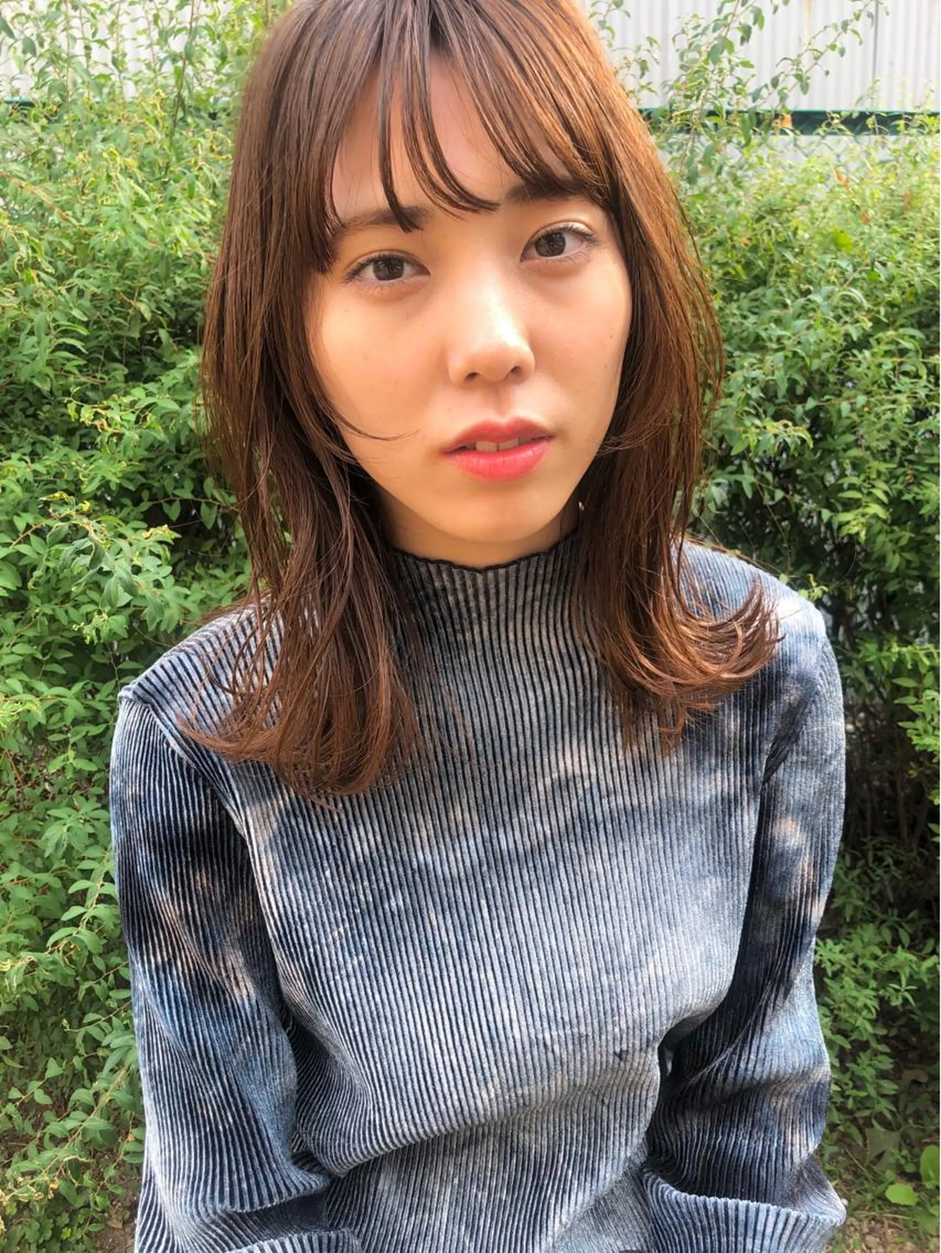 ミディアム クロスパーマ× 透明感カラー✂︎のヘアスタイル