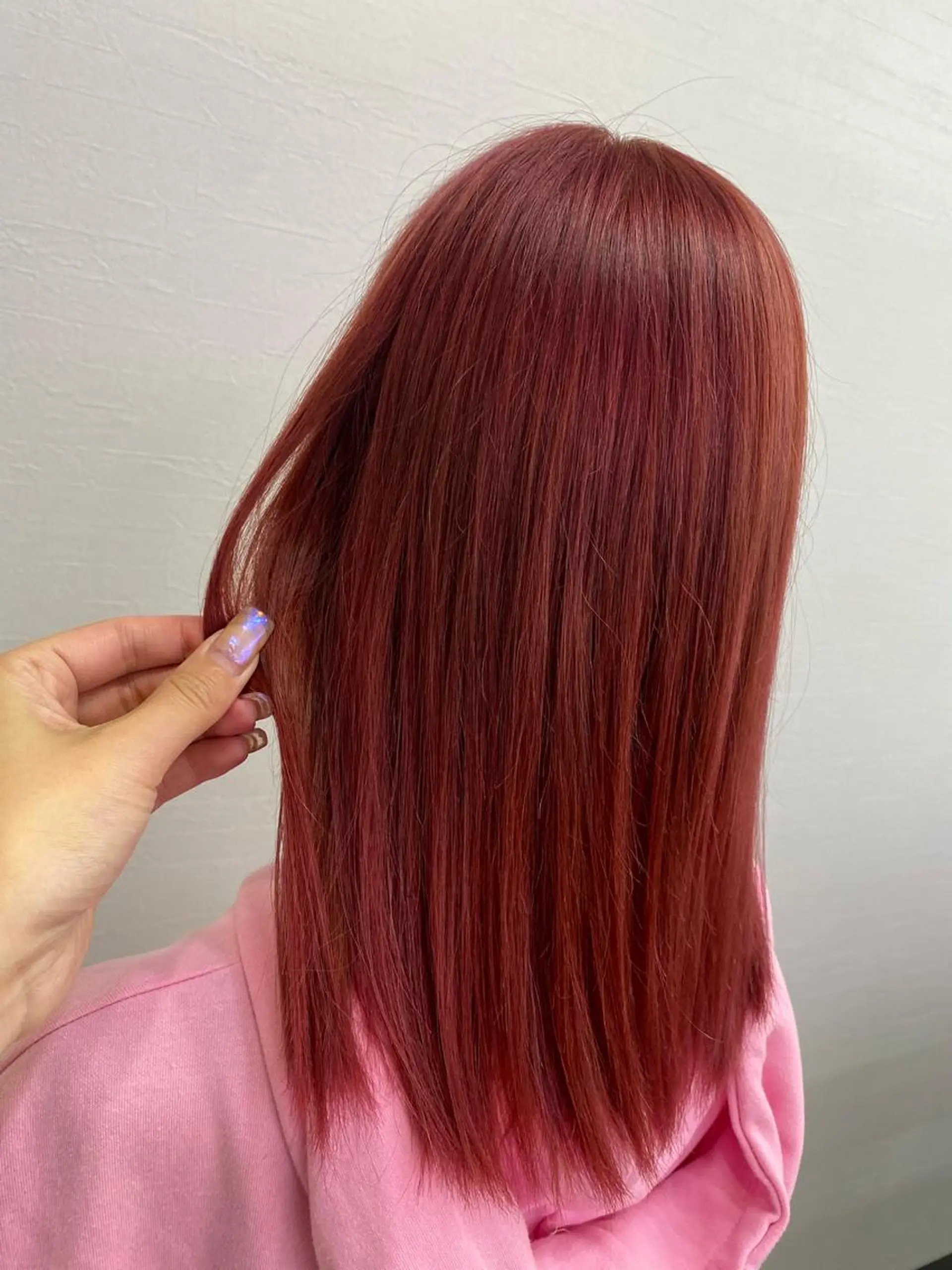 ミディアム カラー ブリーチ ブラウンカラー ブリーチなしカラー オレンジ オレンジブラウン UNDER vr 【アンダーバー】のヘアスタイル