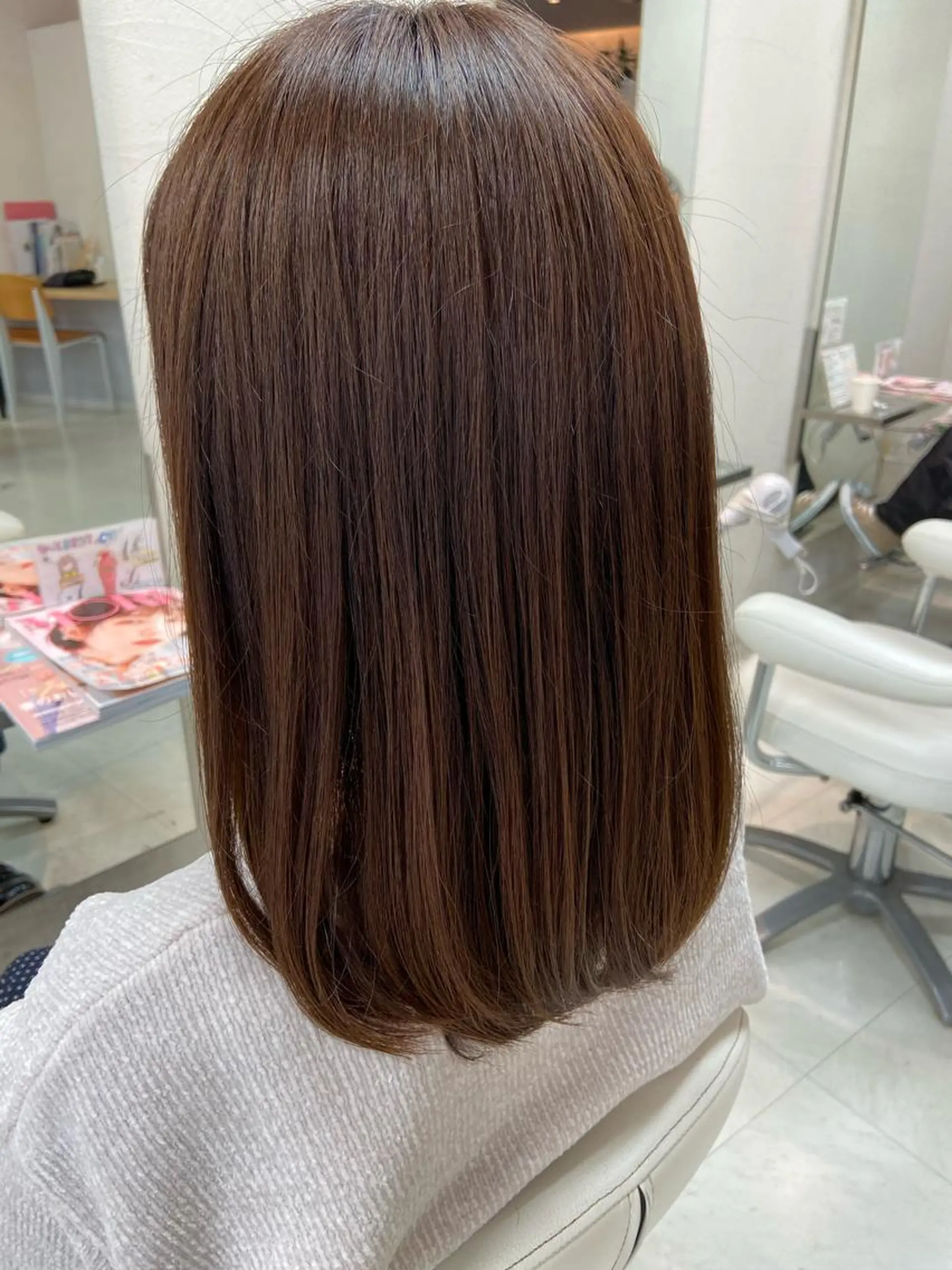 ミディアム カット トリートメント 菊地 美憂のヘアスタイル