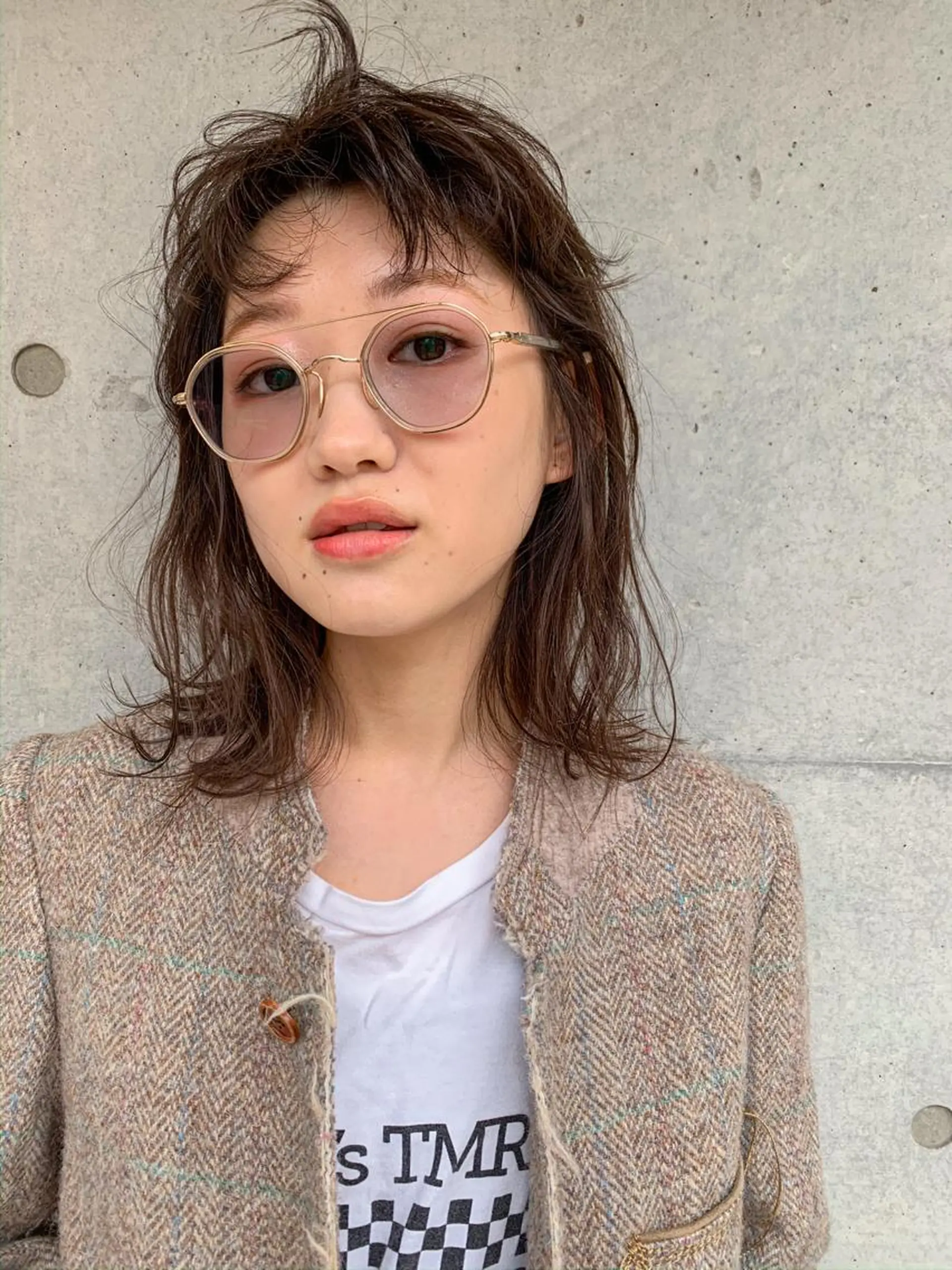 ミディアム ヘアカラー トリートメント nessヤマサキ リュウタのヘアスタイル