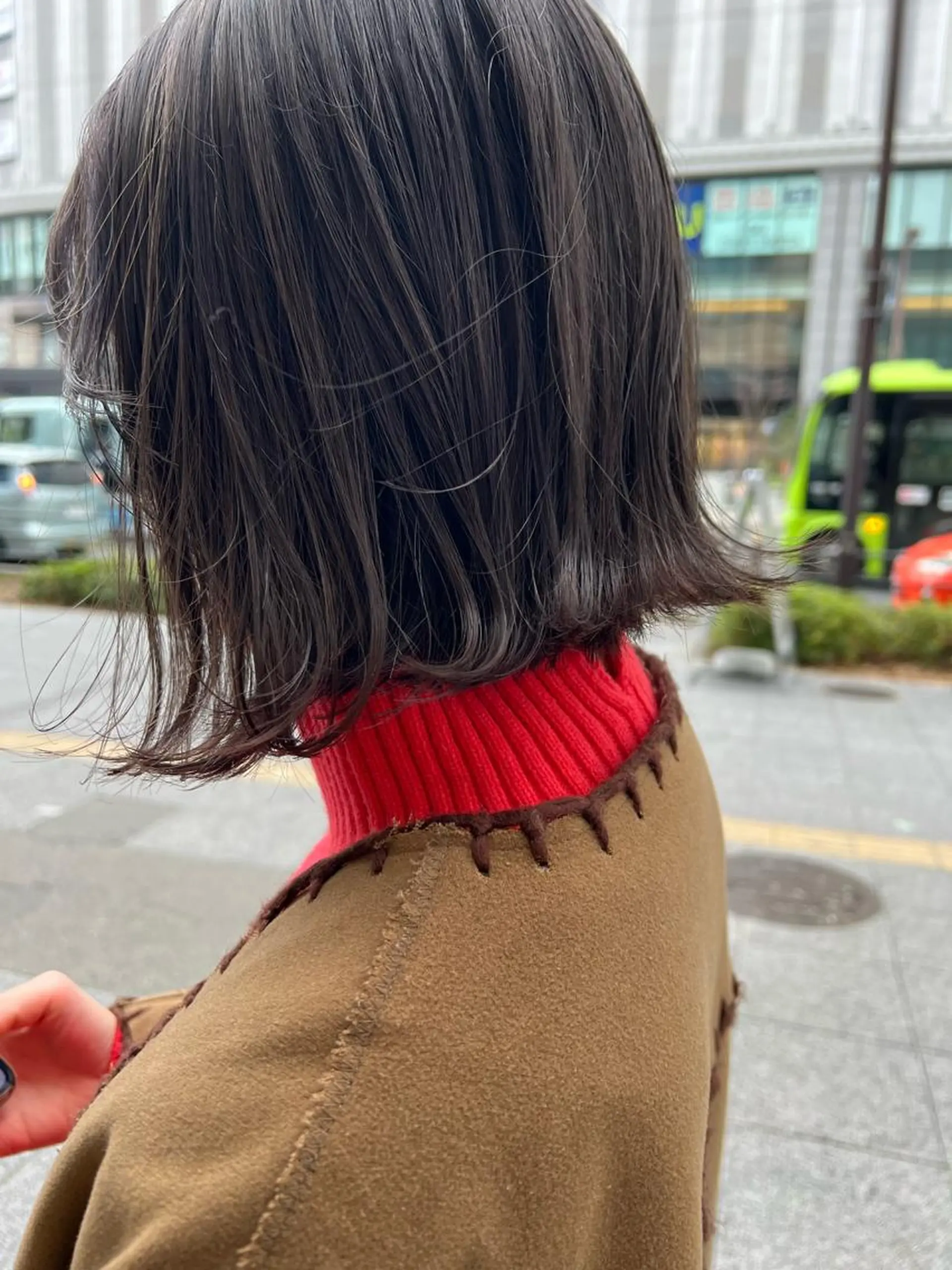 ミディアム カラー カット ヘアカラー トリートメント ツキノキ ミナのヘアスタイル