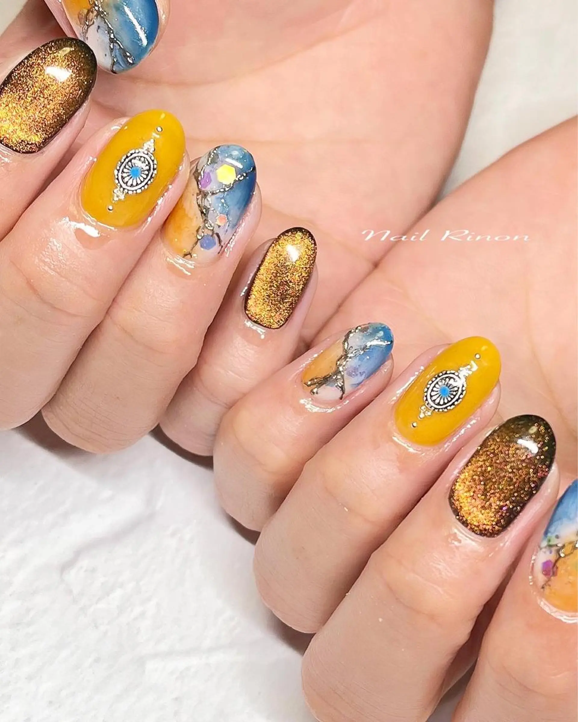 ネイル 夏ネイル ハンドネイル Nail Rinonのネイルデザイン