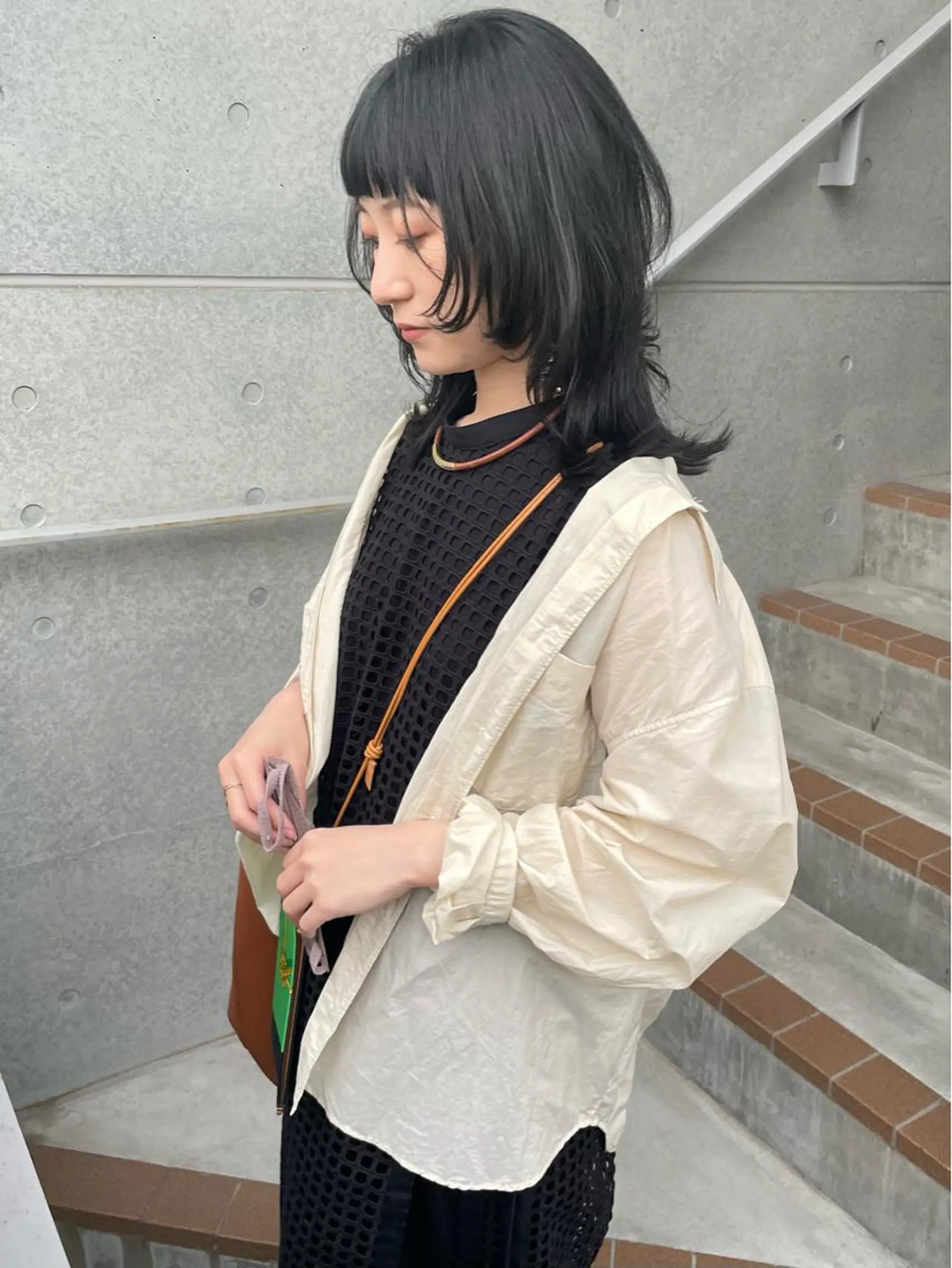 ミディアム アッシュ ウルフカット 高円寺 🎨manami🎨のヘアスタイル