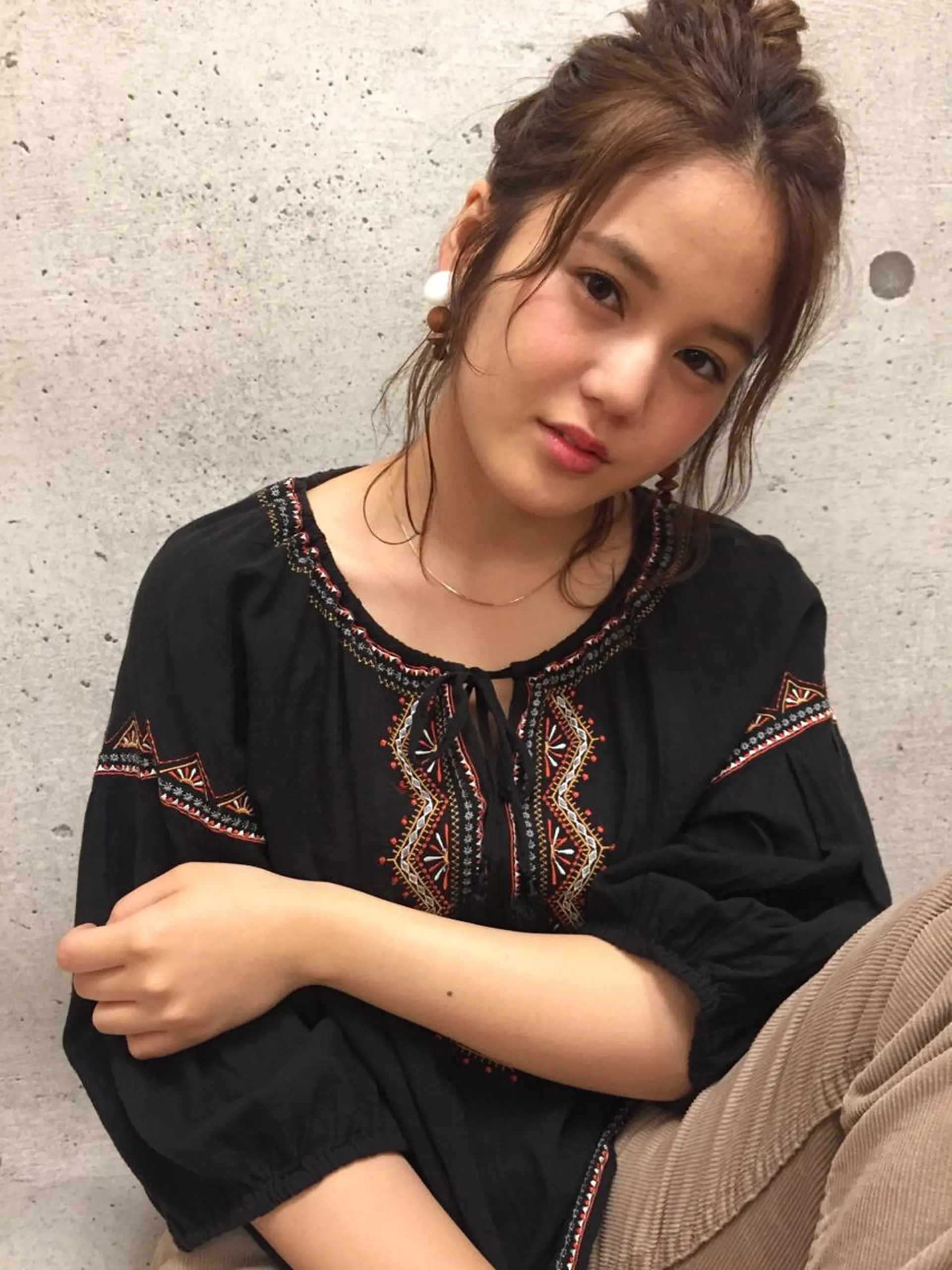 ヘアアレンジ お団子ヘア 齋藤 咲のヘアスタイル