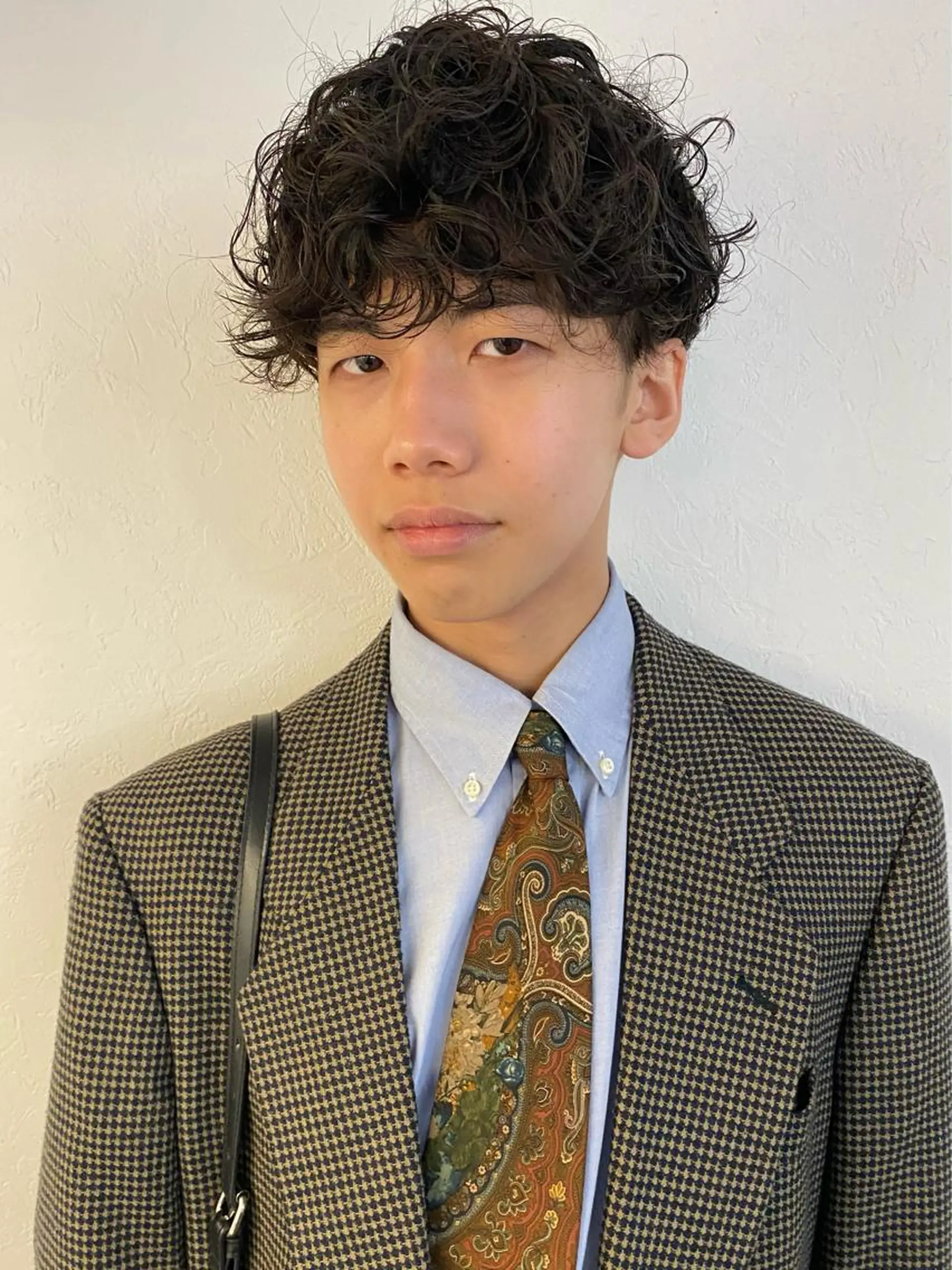 ショート パーマ メンズ 森貴裕/ベージュ/ パーマ/オリーブのヘアスタイル