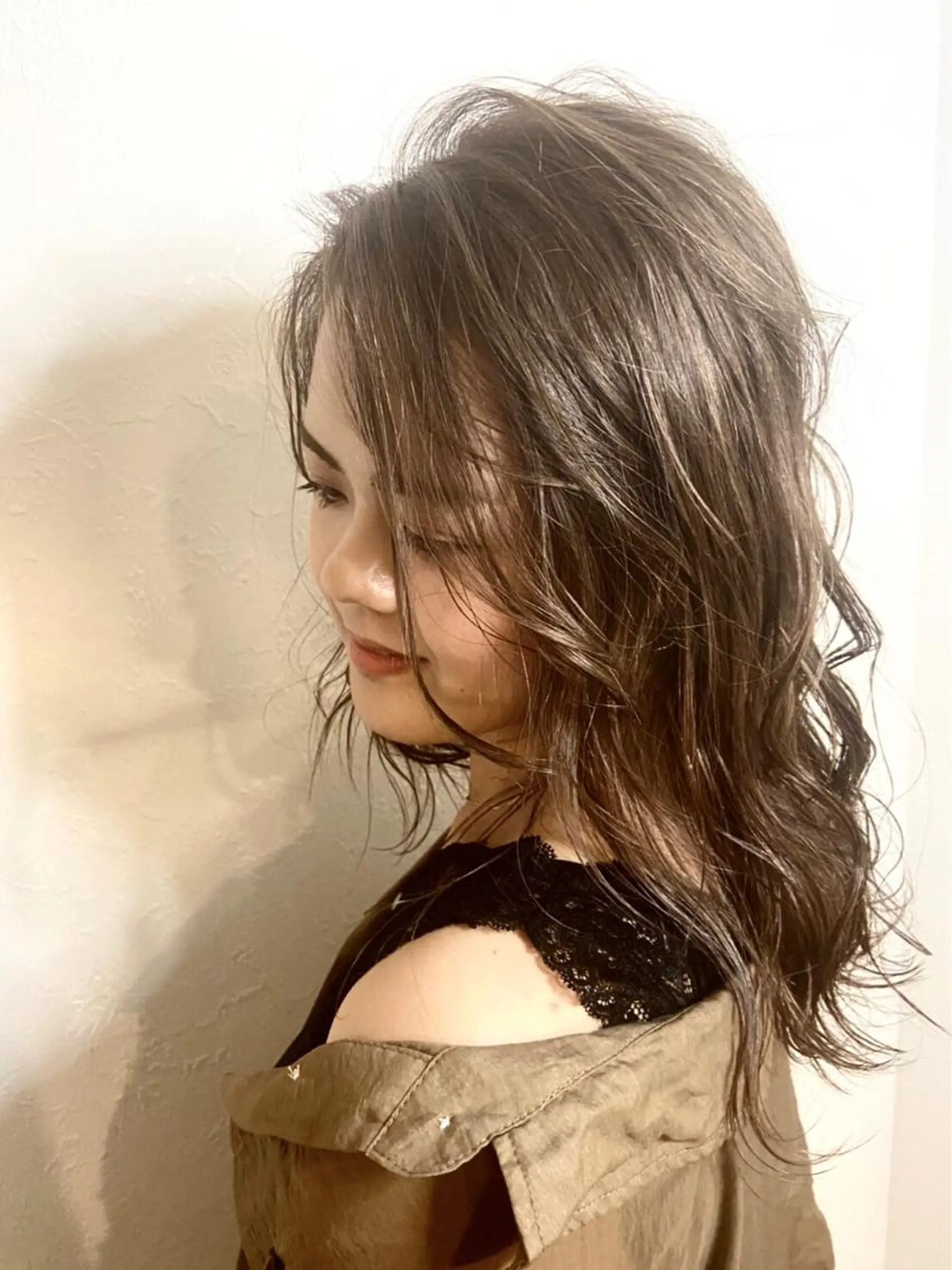 セミロング カラー カット ヘアカラー トリートメント m ā l o. マァロのヘアスタイル