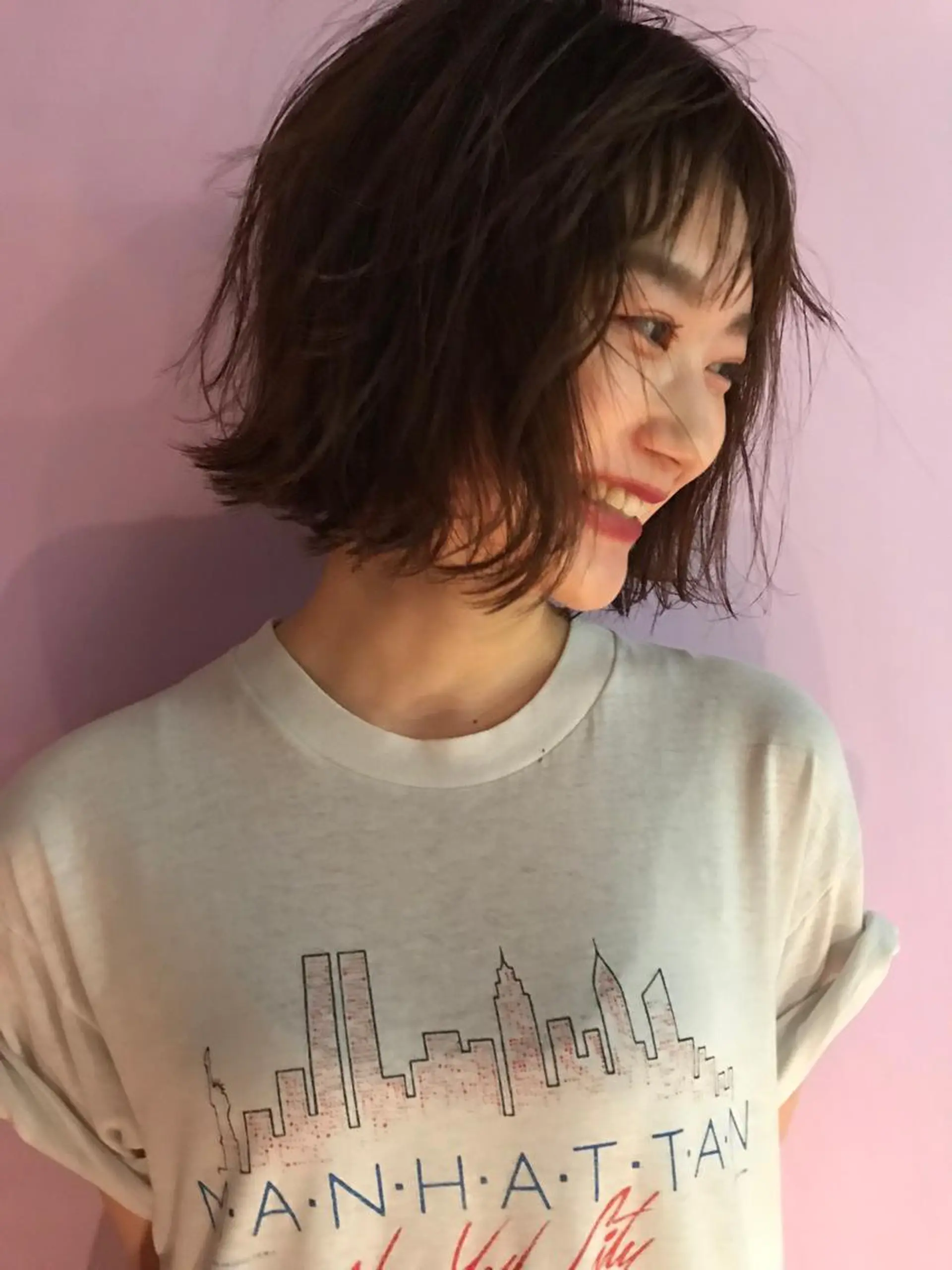 ミディアム ミディアムパーマ 吉田一輝 外国人パーマのヘアスタイル