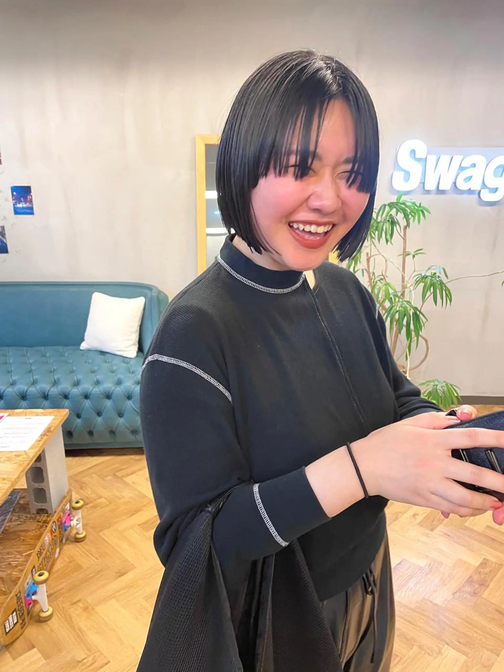 ミディアム カラー パーマ ヘアアレンジ メンズ キッズ ネイル マツエク・マツパ アイブロウ tatsumi/ボブ ウルフ/レイヤーのヘアスタイル