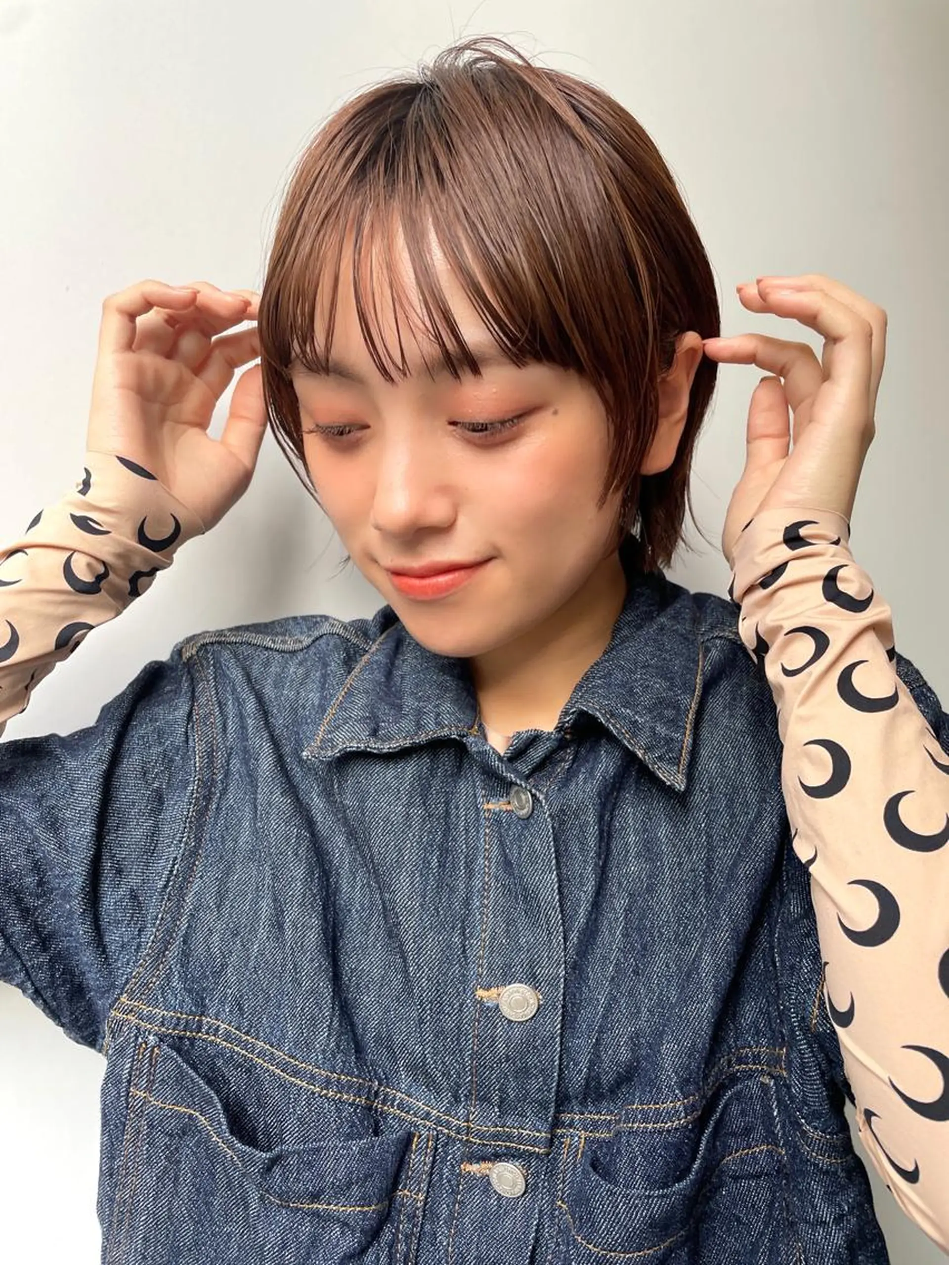 ショート カラー ヘアカラー 梅田美容室 山崎海波のヘアスタイル