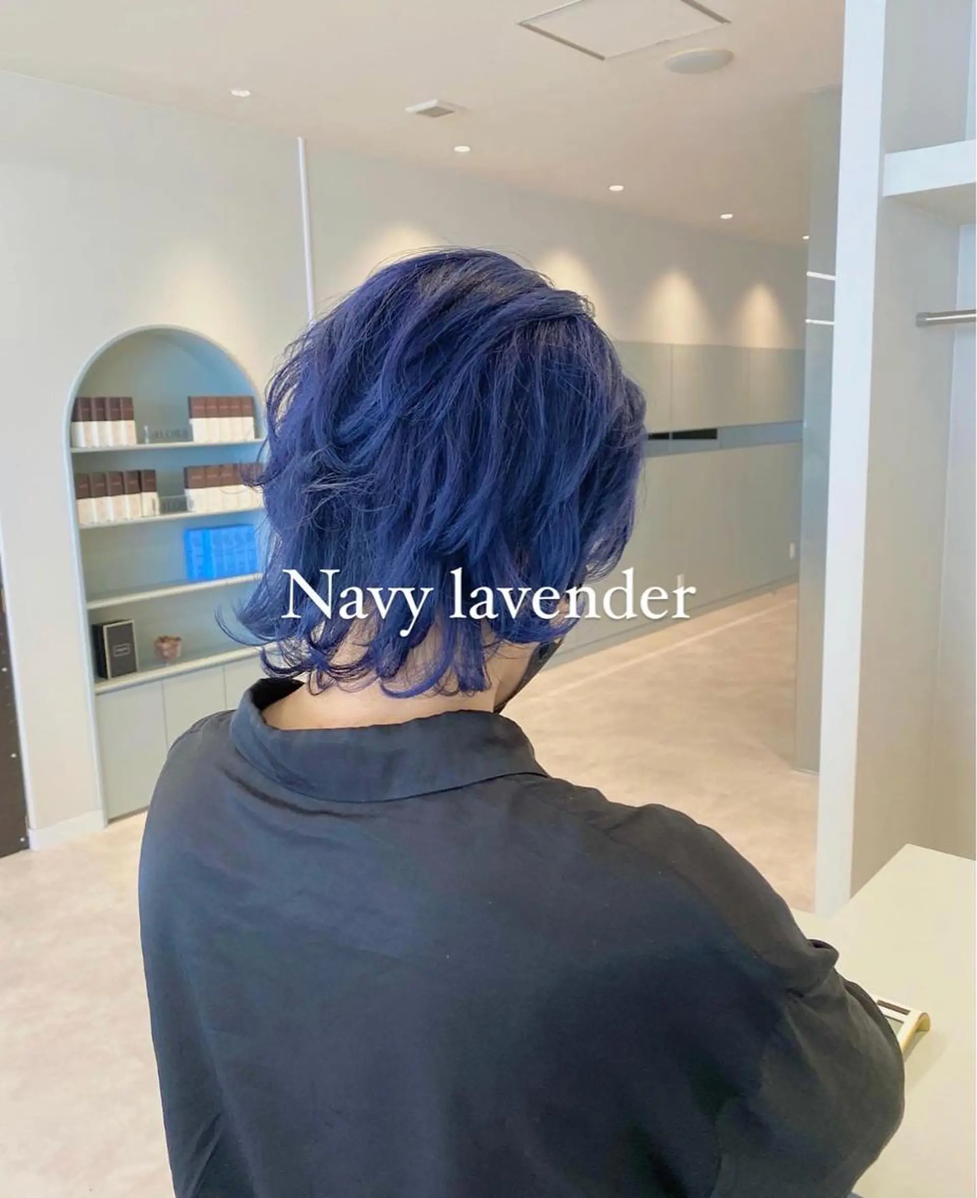 ミディアム カラー ネイビーカラー 🫧ペール系カラー /デザイン秀喜🫧のヘアスタイル