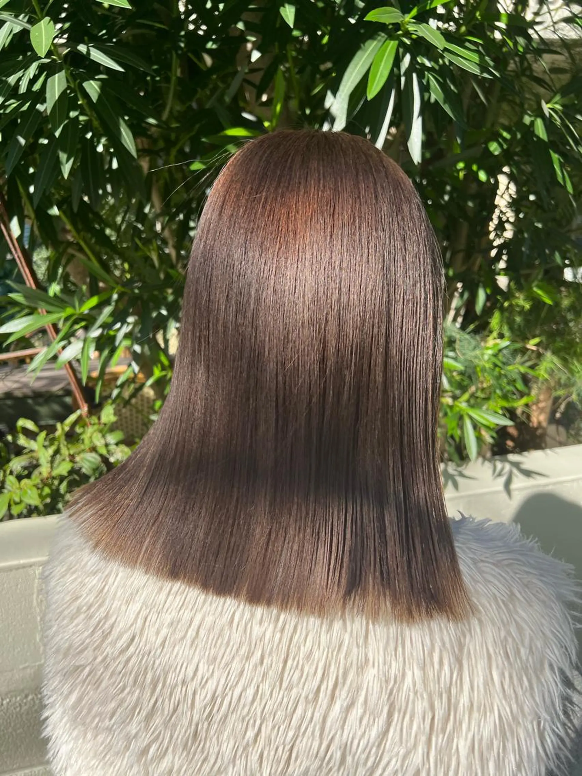 ミディアム カラー ヘアカラー トリートメント ぱつっとボブ/ 小野あかねのヘアスタイル