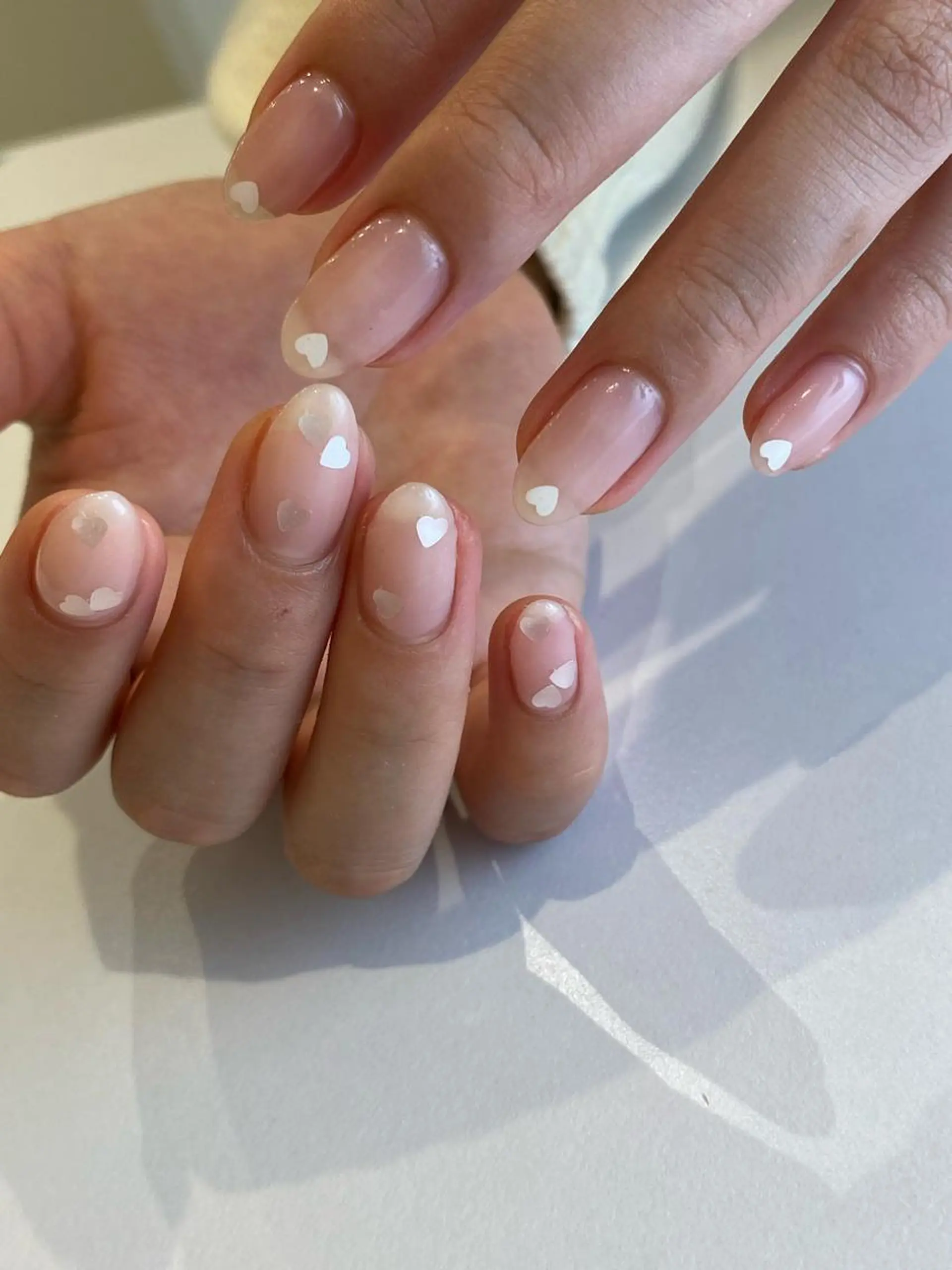 ネイル ハート ハンドネイル Ann. nail.tokyo所属・Ann nailのネイルデザイン