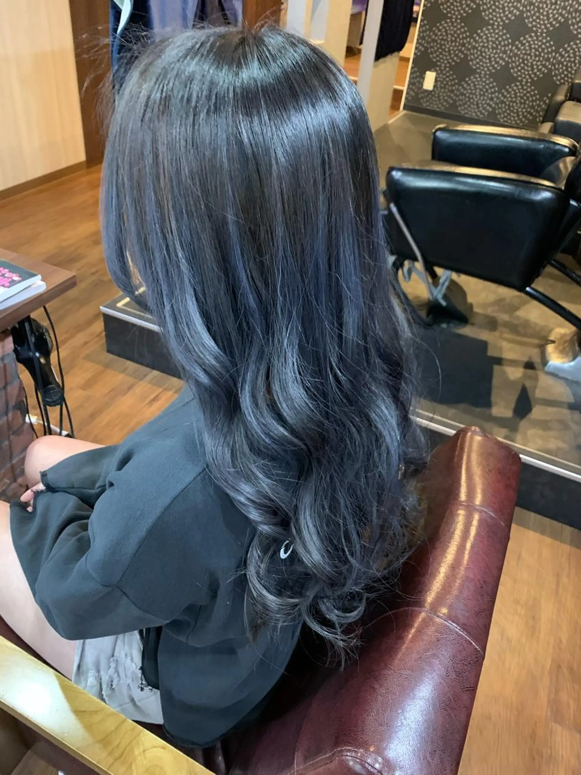 ロング カラー ヘアアレンジ キッズ バレイヤージュ ブリーチ ブルーカラー ケアブリーチ 透明感カラー カット ヘアカラー トリートメント 五反田　美容院☆張 明星☆韓国ヘアのヘアスタイル