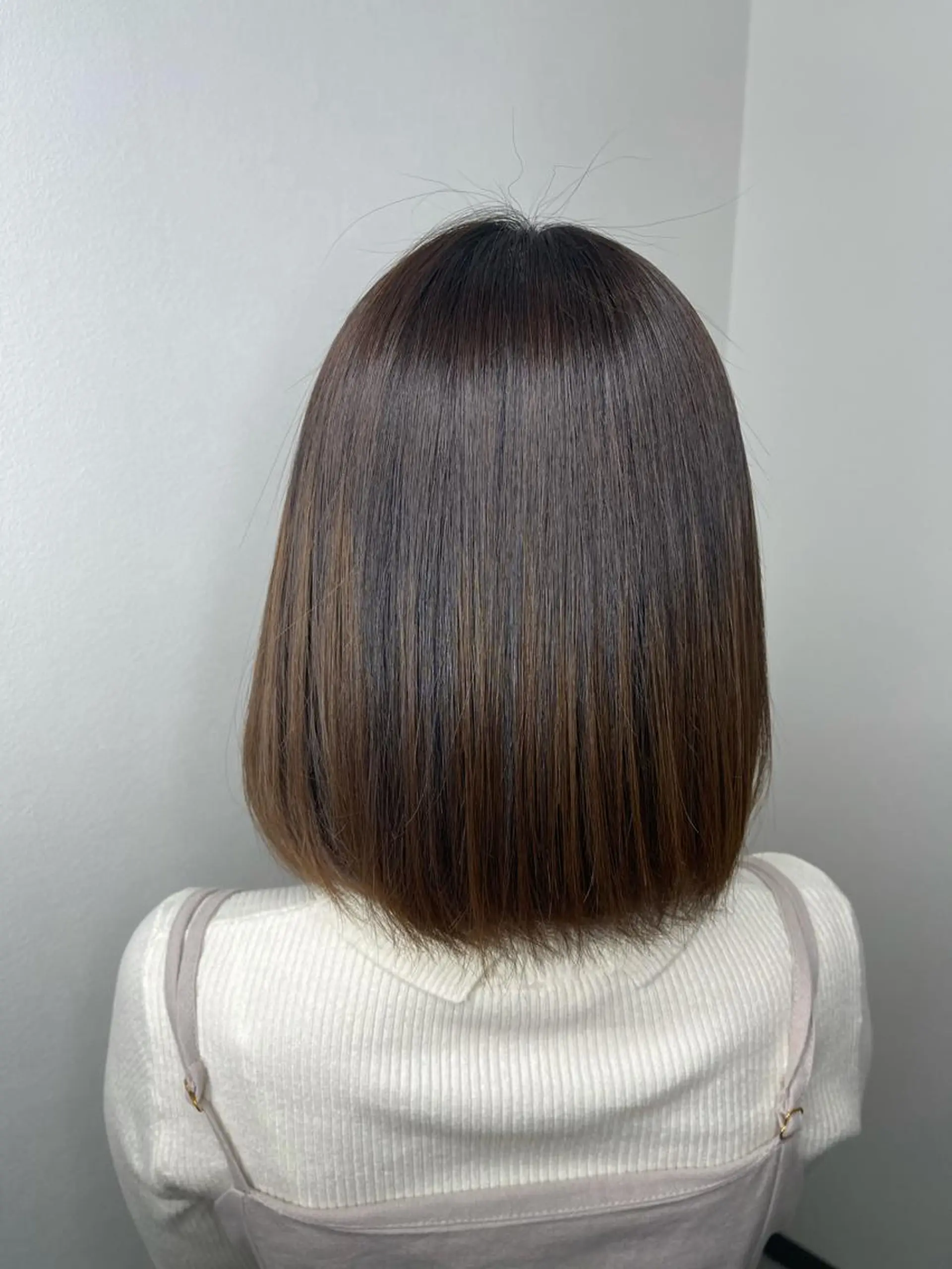 ミディアム 髪質改善 トリートメント 酸熱トリートメント 縮毛矯正 トリートメント &chaLme   心斎橋所属・emi/髪質改善/ 韓国風/艶カラーのヘアスタイル