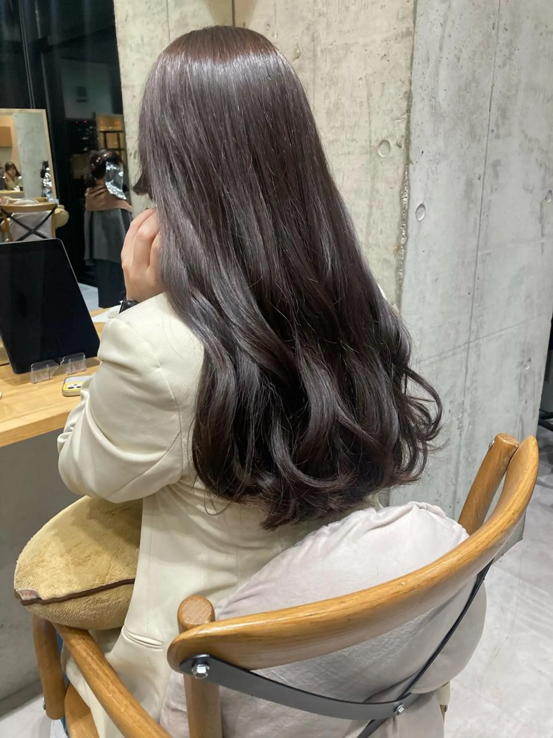 ロング ヘアカラー トリートメント ✨色持ちの良い艶 カラー✨蟹江真世のヘアスタイル