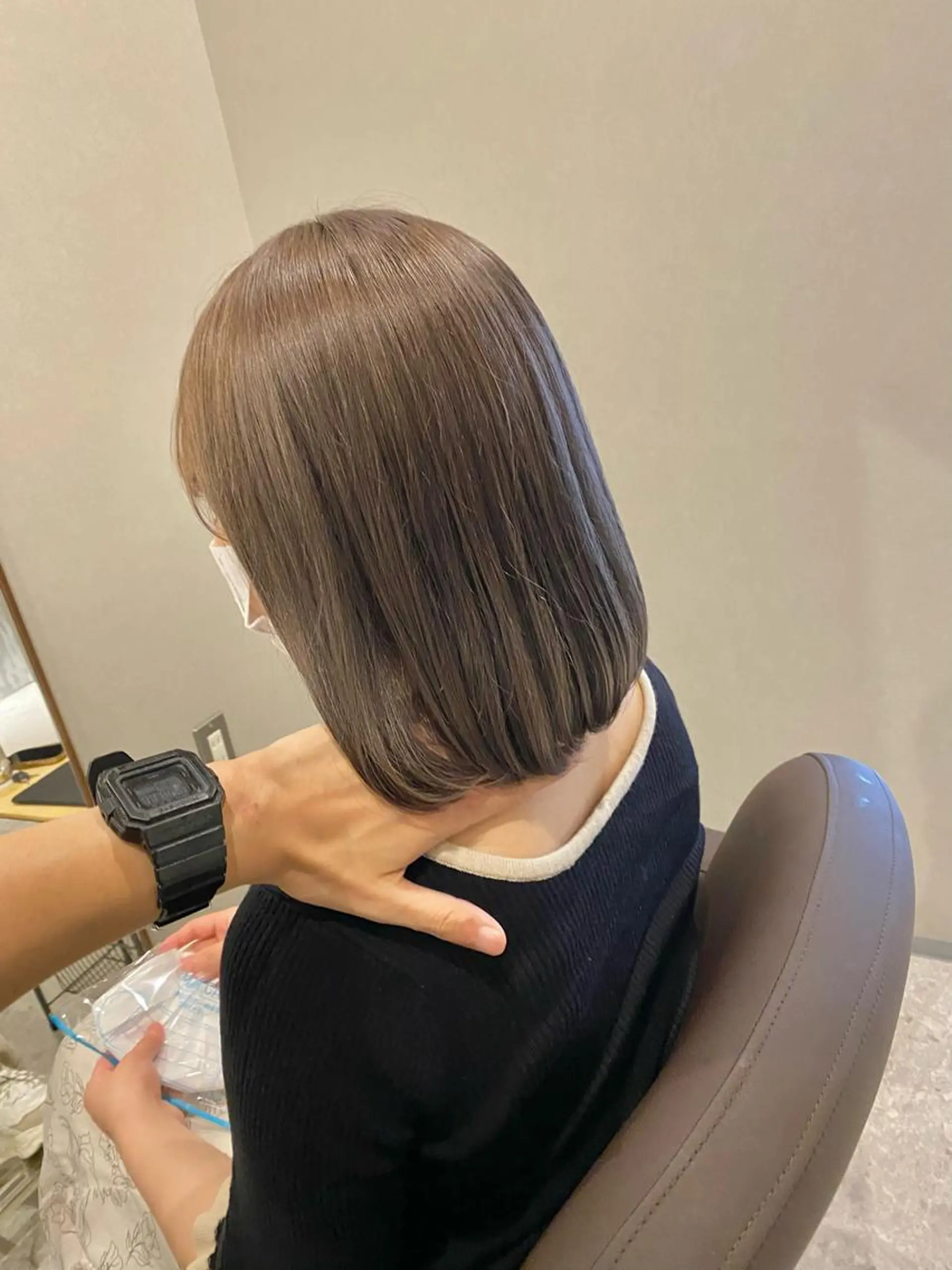 ミディアム カラー 透明感カラー グレージュ ミルクティーグレージュ カット ヘアカラー トリートメント Forest. -髪質改善-のヘアスタイル