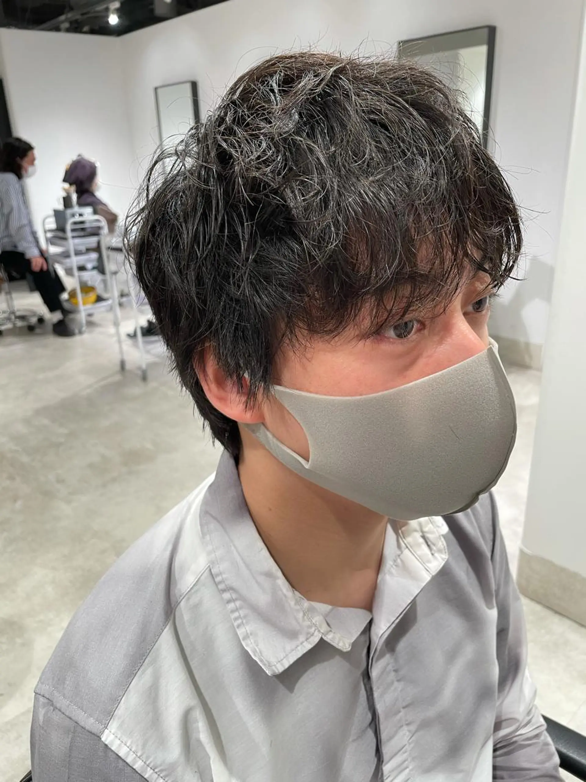 ショート カラー パーマ ヘアアレンジ メンズ パーソナルカラー合わ せたカラー🤍なつみのヘアスタイル