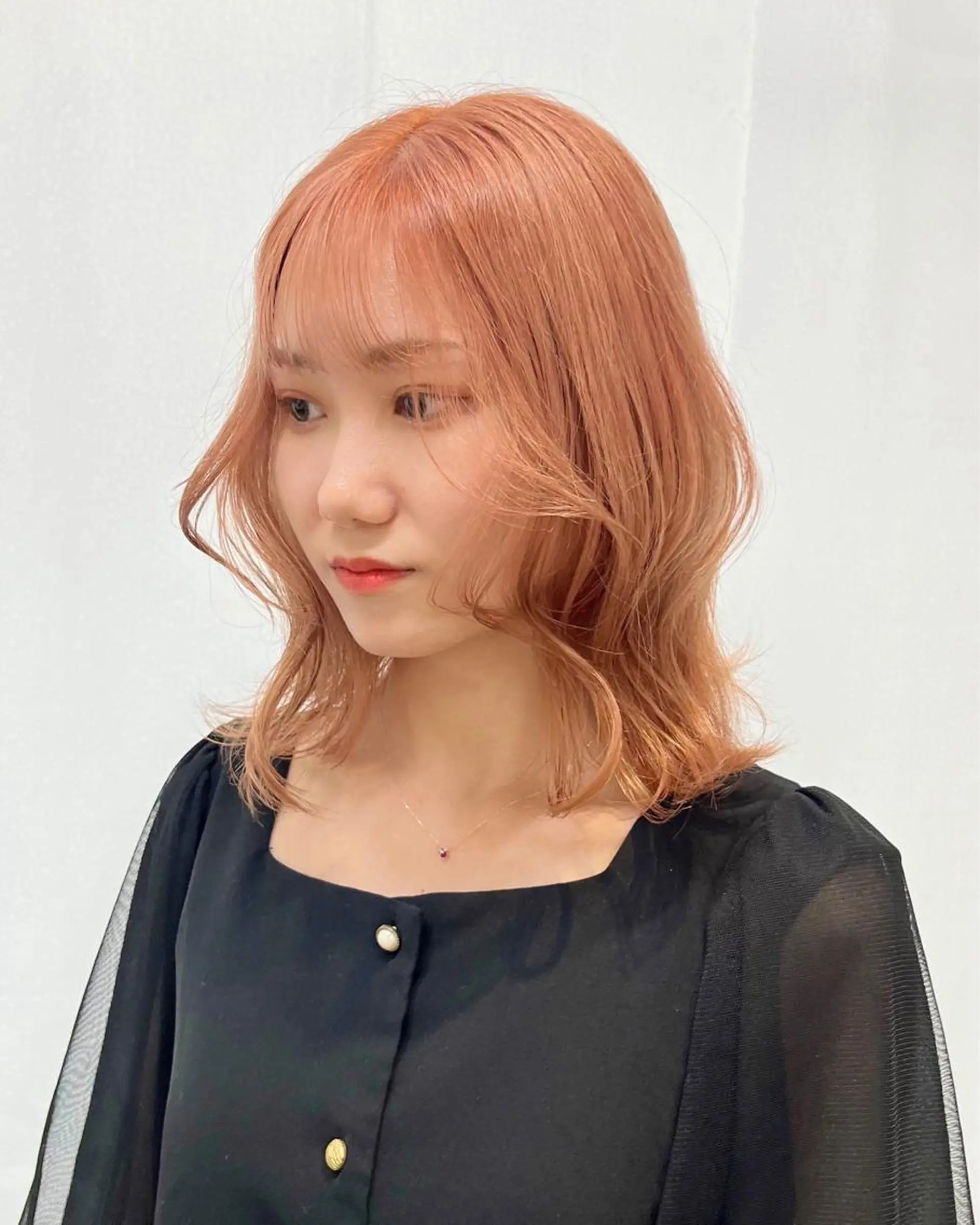 ミディアム カラー ヘアアレンジ ベージュカラー オレンジ オレンジベージュ ヘアカラー トリートメント 🎀taro ブリーチなしカラーのヘアスタイル