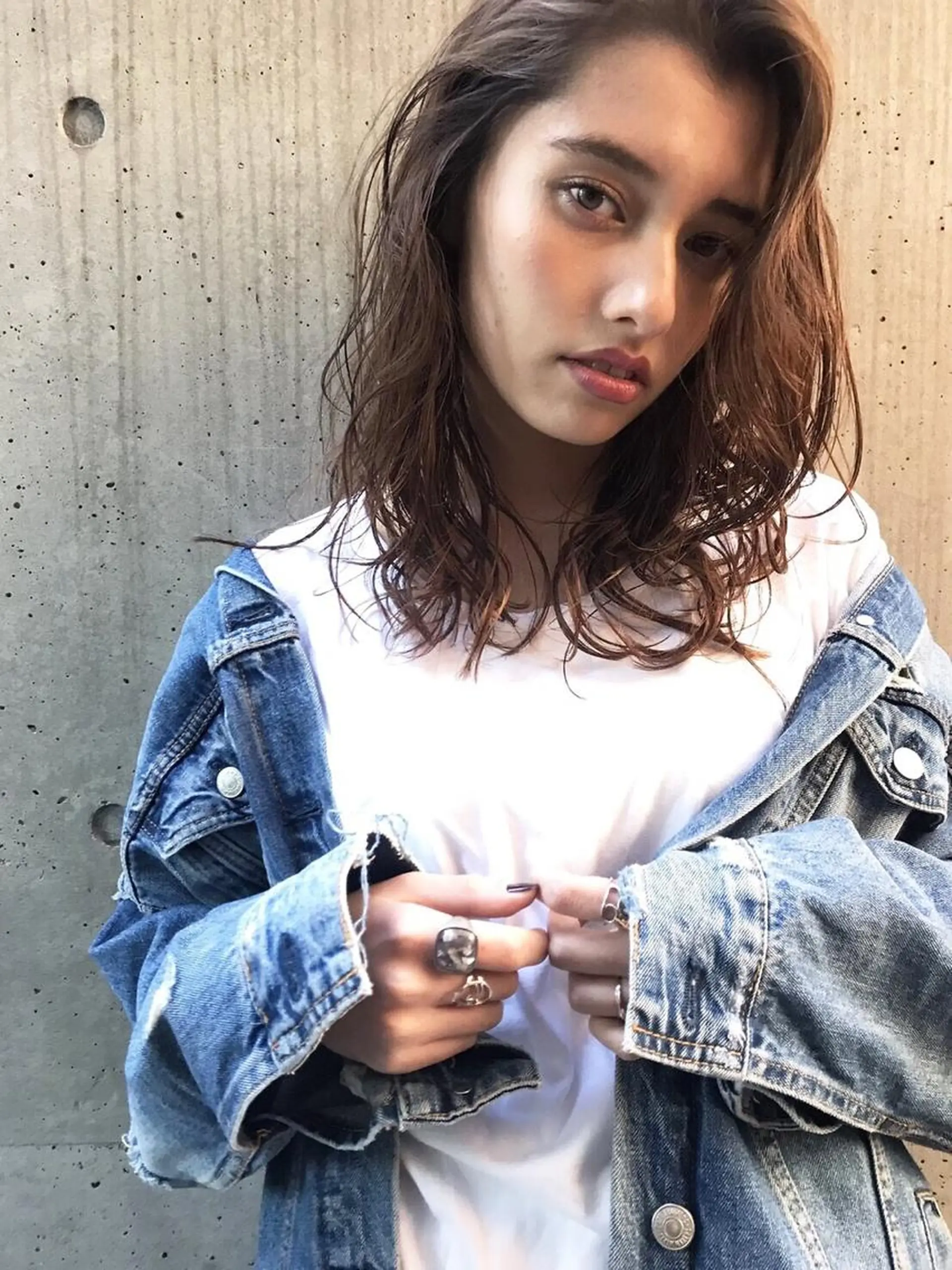 セミロング カット ヘアカラー トリートメント mood tatemachiのヘアスタイル