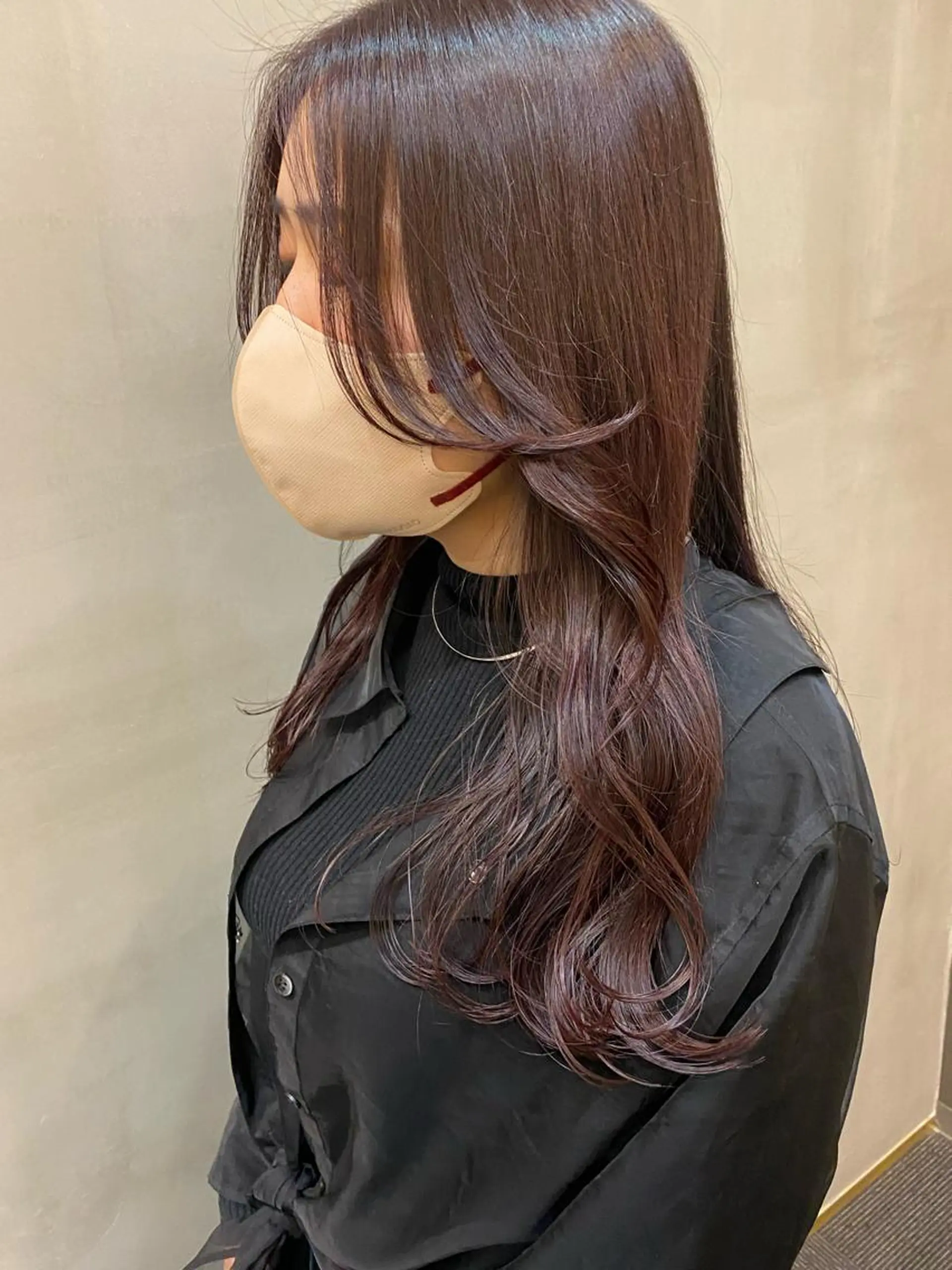 セミロング カラー 韓国×髪質改善カラー 💎hinaのヘアスタイル