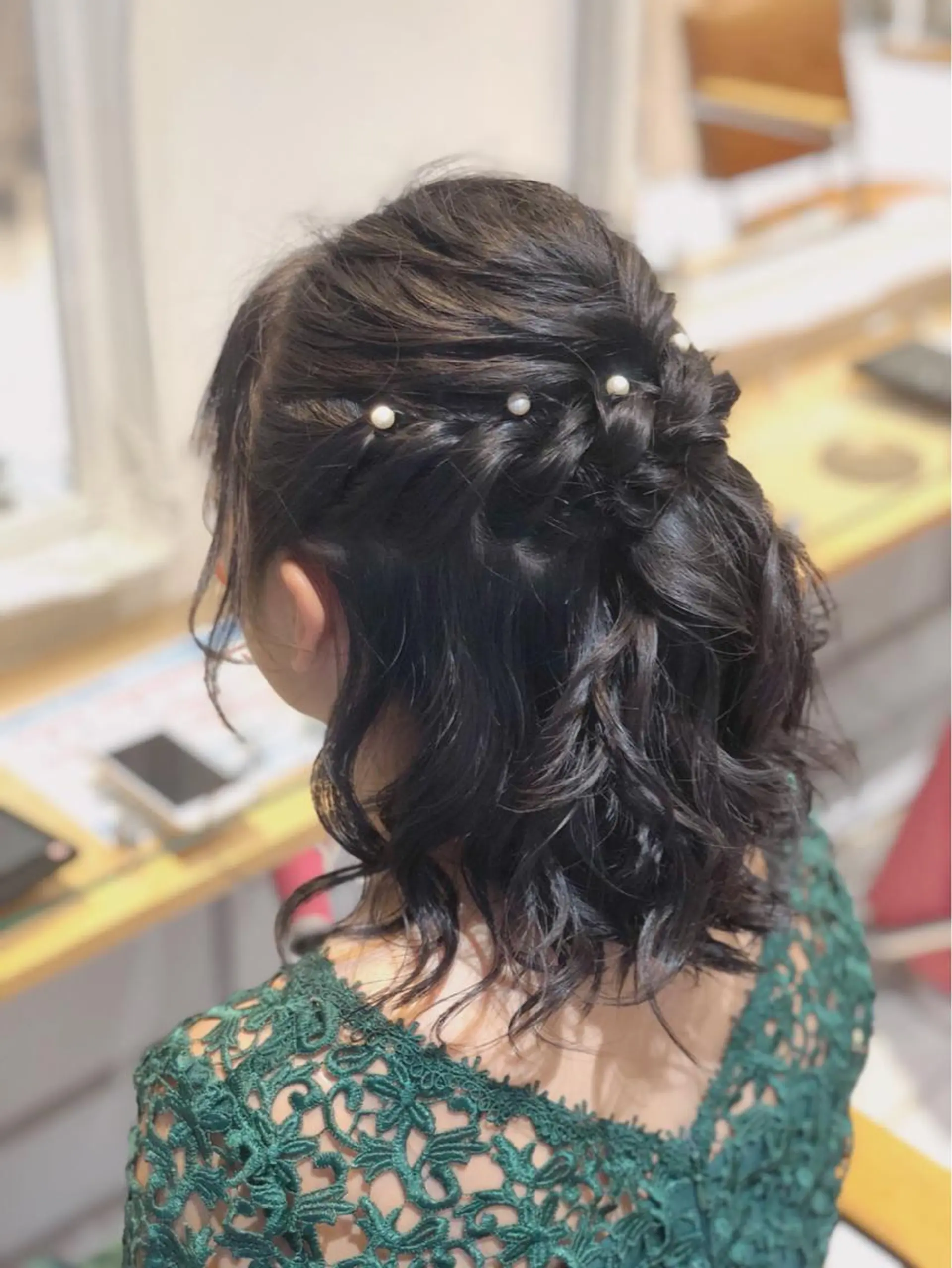 ヘアアレンジ ハーフアップ ボブ ヘアセット MeL 横浜/ ＭＩＨＯのヘアスタイル