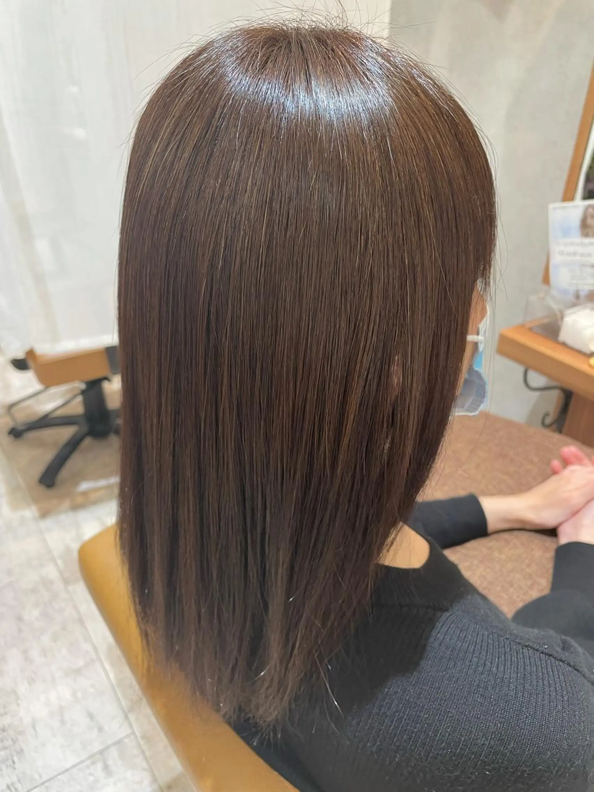 ミディアム 縮毛矯正 小川 夏生のヘアスタイル