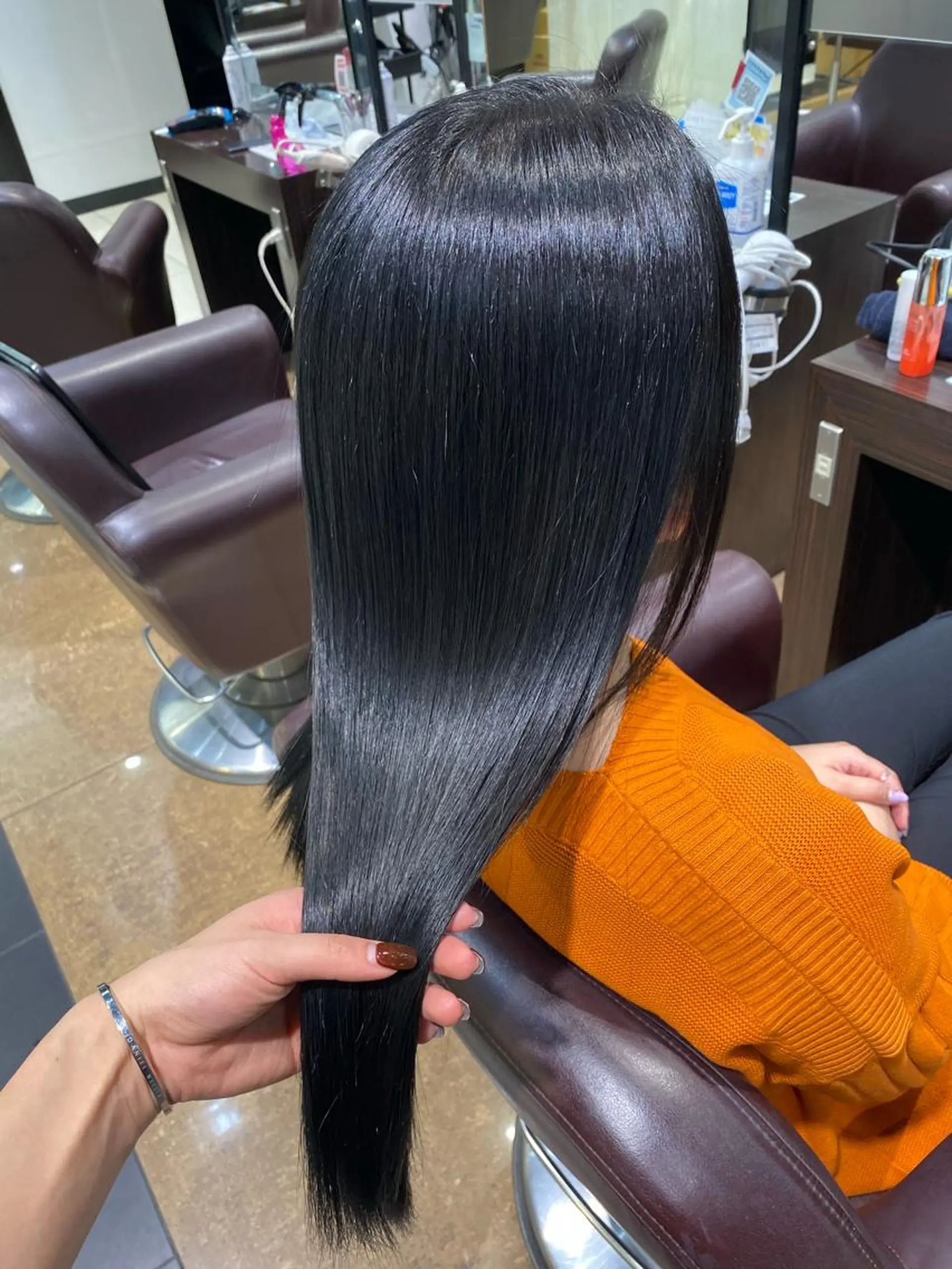 ロング カラー ヘアカラー トリートメント hina☺︎ 髪質改善/ストレートのヘアスタイル