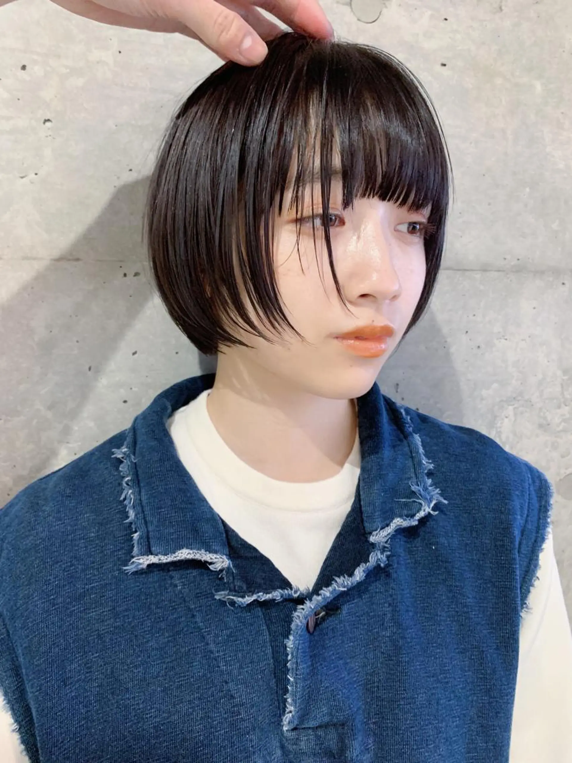 ショート カラー ボブパーマコテ巻き風 パーマNo1深江秀平のヘアスタイル