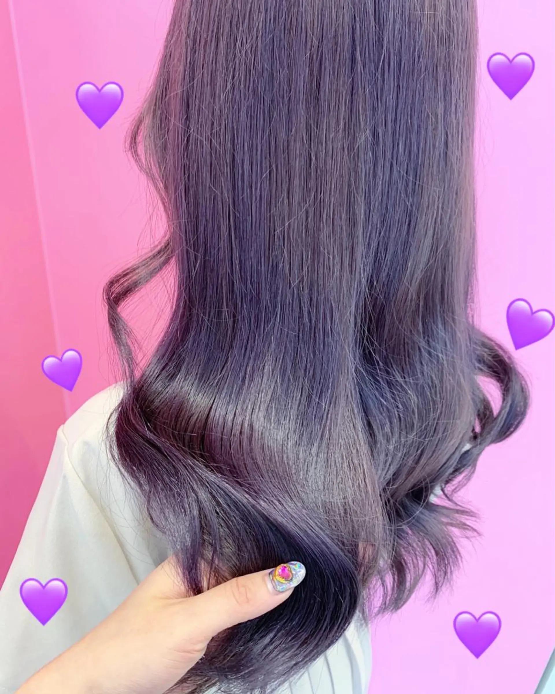セミロング カラー ヘアアレンジ ラベンダーカラー ラベンダーグレー EMANON新宿東口所属・新宿駅近♡個室 ♡関口三都季🌜のヘアスタイル