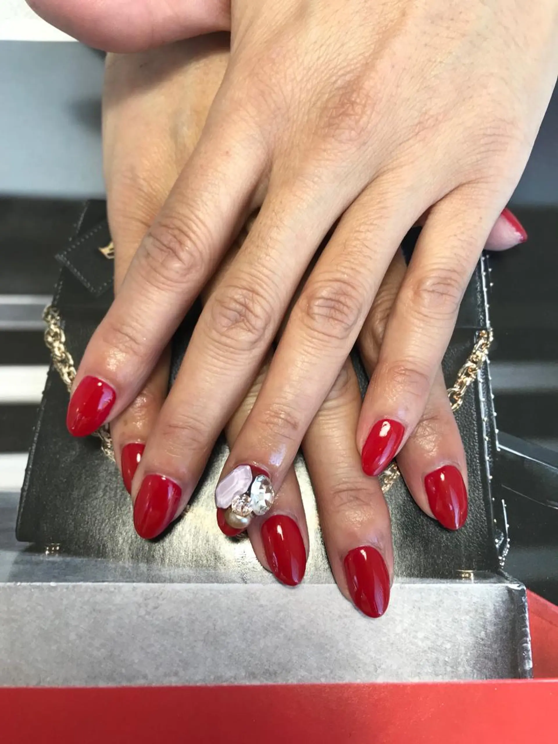 ネイル ストーンネイル ハンドネイル nail salon Neige所属・nail salon Neigeのネイルデザイン