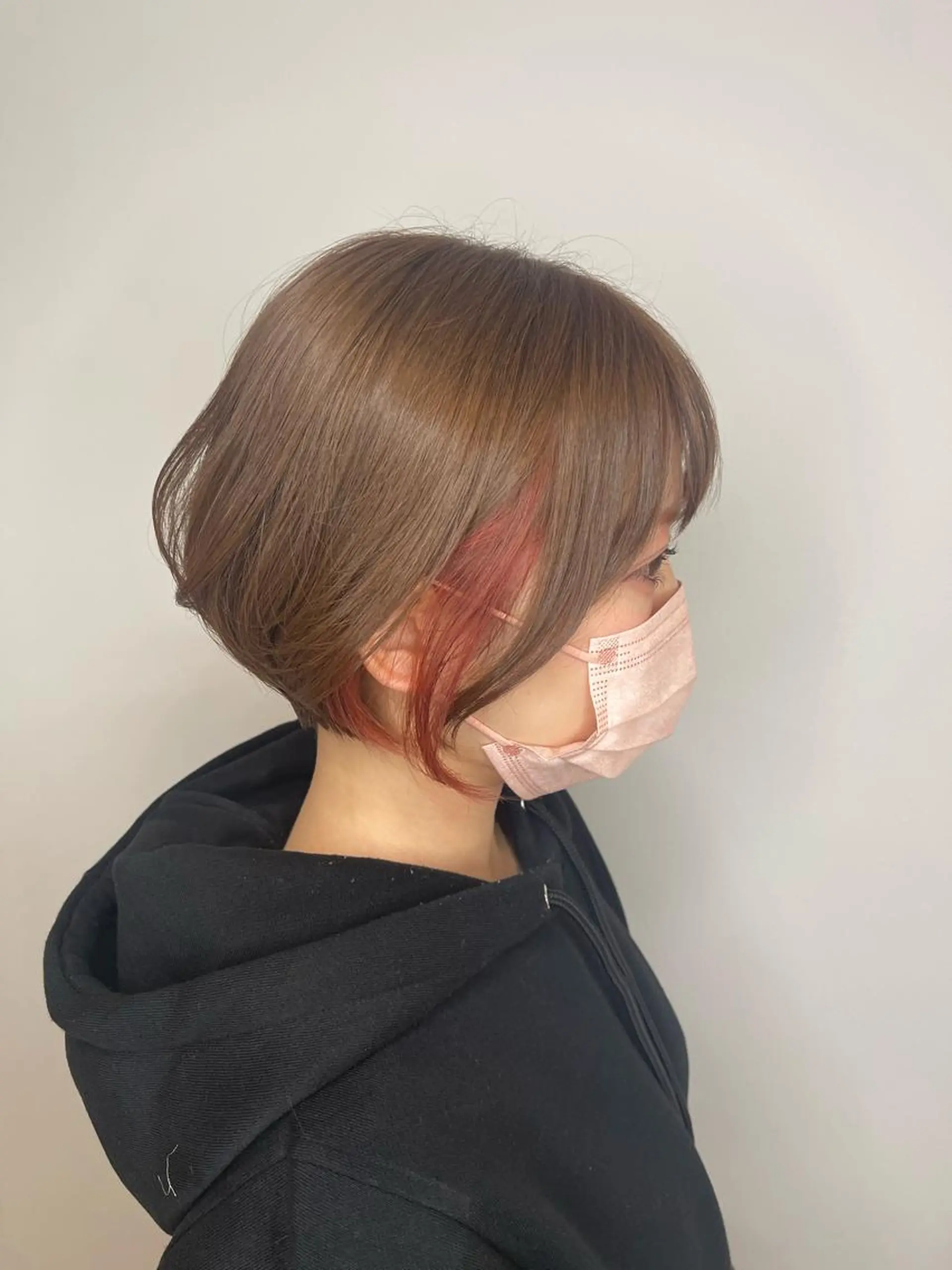 ショート カラー ヘアカラー トリートメント &chaLme   心斎橋所属・emi/髪質改善/ 韓国風/艶カラーのヘアスタイル