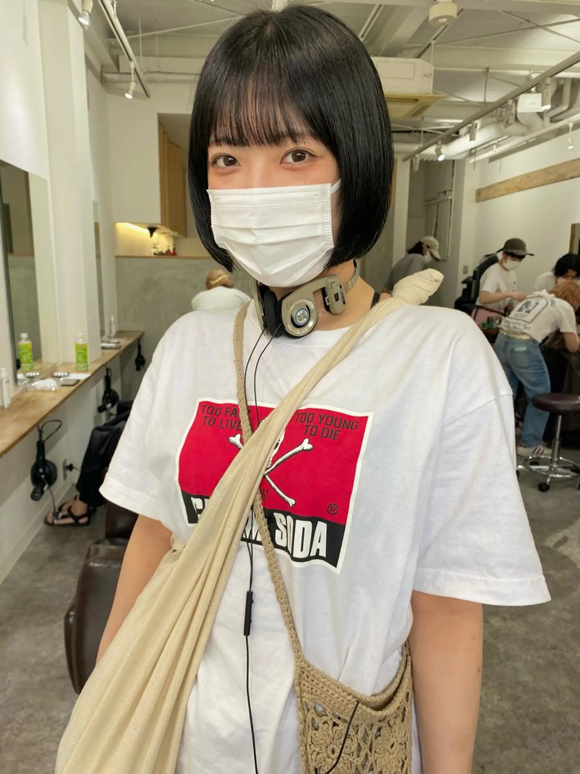 ショート ボブ カット 森貴裕/ベージュ/ パーマ/オリーブのヘアスタイル