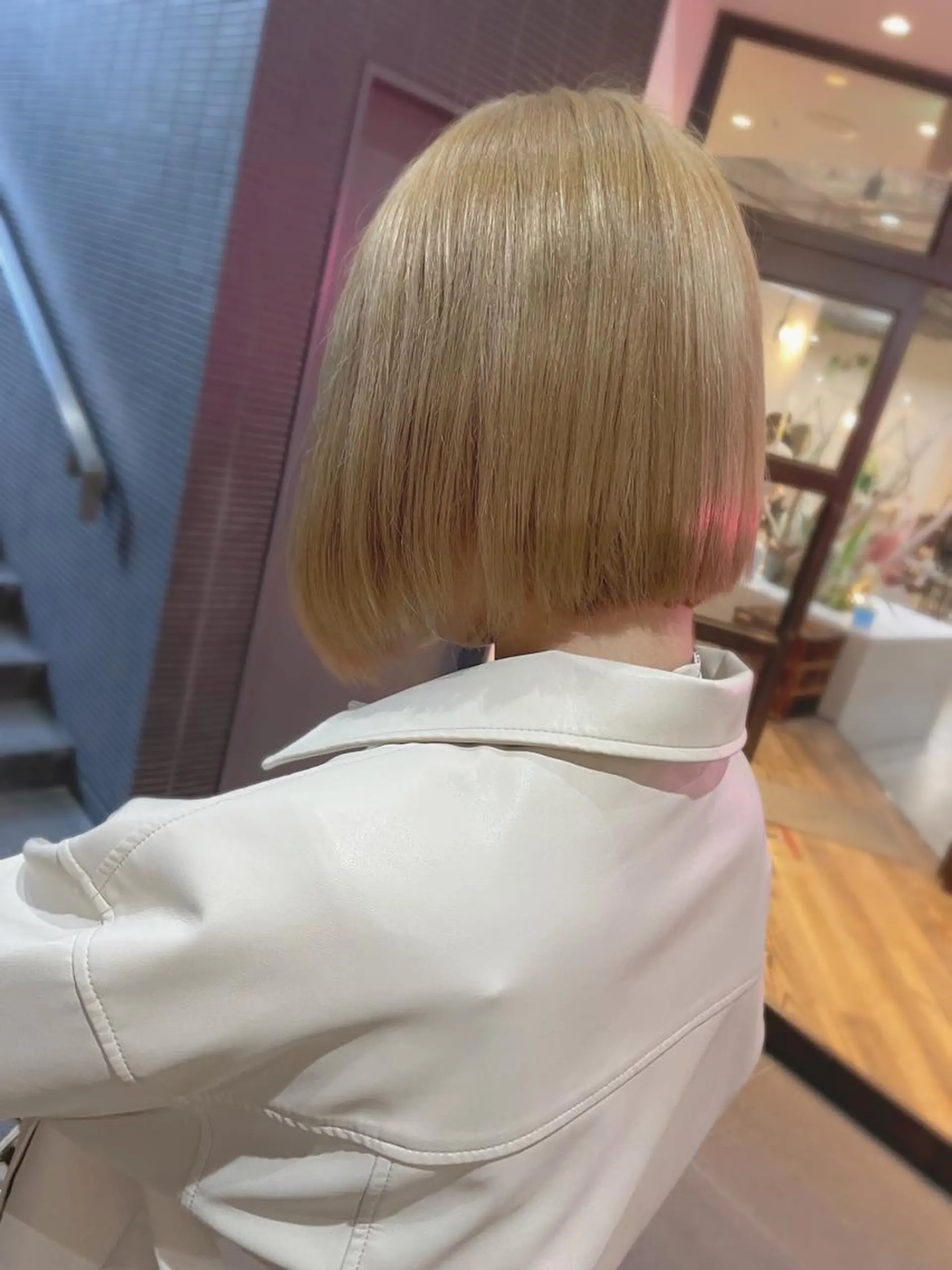 ショート ボブ ヘアカラー 中津/梅田/赤み消し /髪質改善/愛芽のヘアスタイル