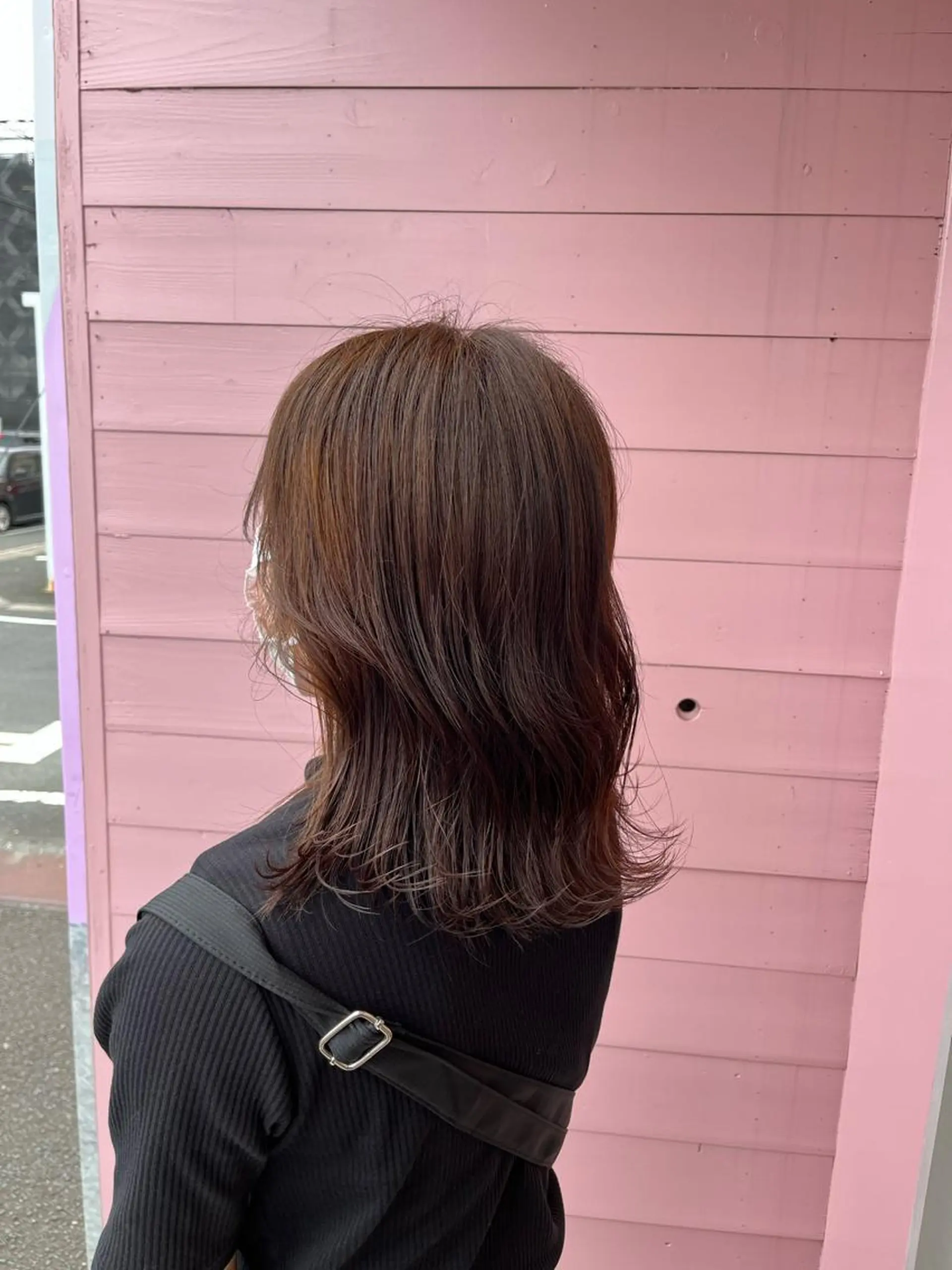 ミディアム 韓国風カラー ボブ ハイライト 髪質改善 韓国風ヘア ボヌールソレイユ所属・☁️彦坂唯有/ 透明感カラー☁️のヘアスタイル