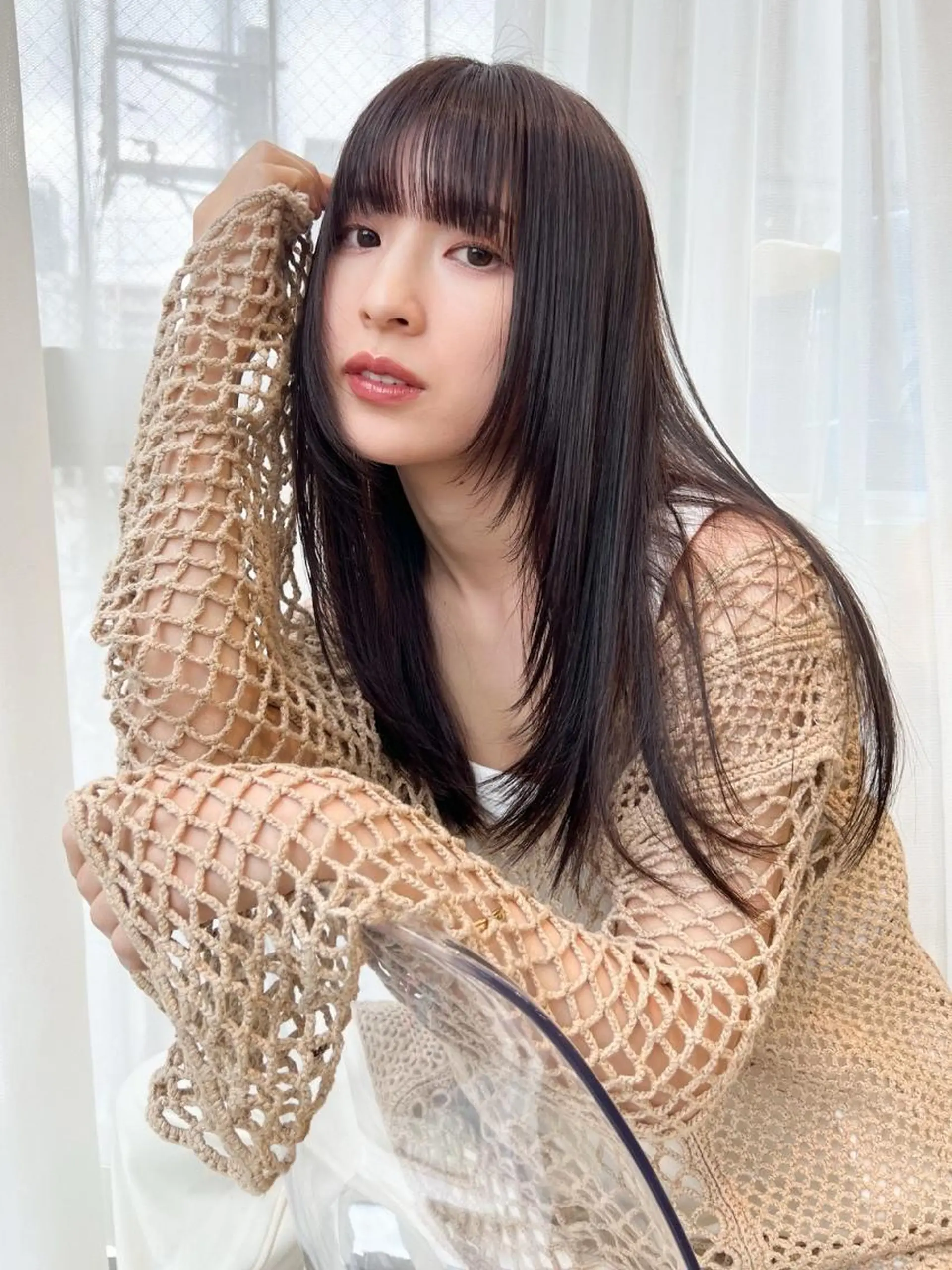 カラー ミストバング ベージュカラー ブリーチ ケアブリーチ ダブルカラー カット ヘアカラー トリートメント ness ネスのヘアスタイル