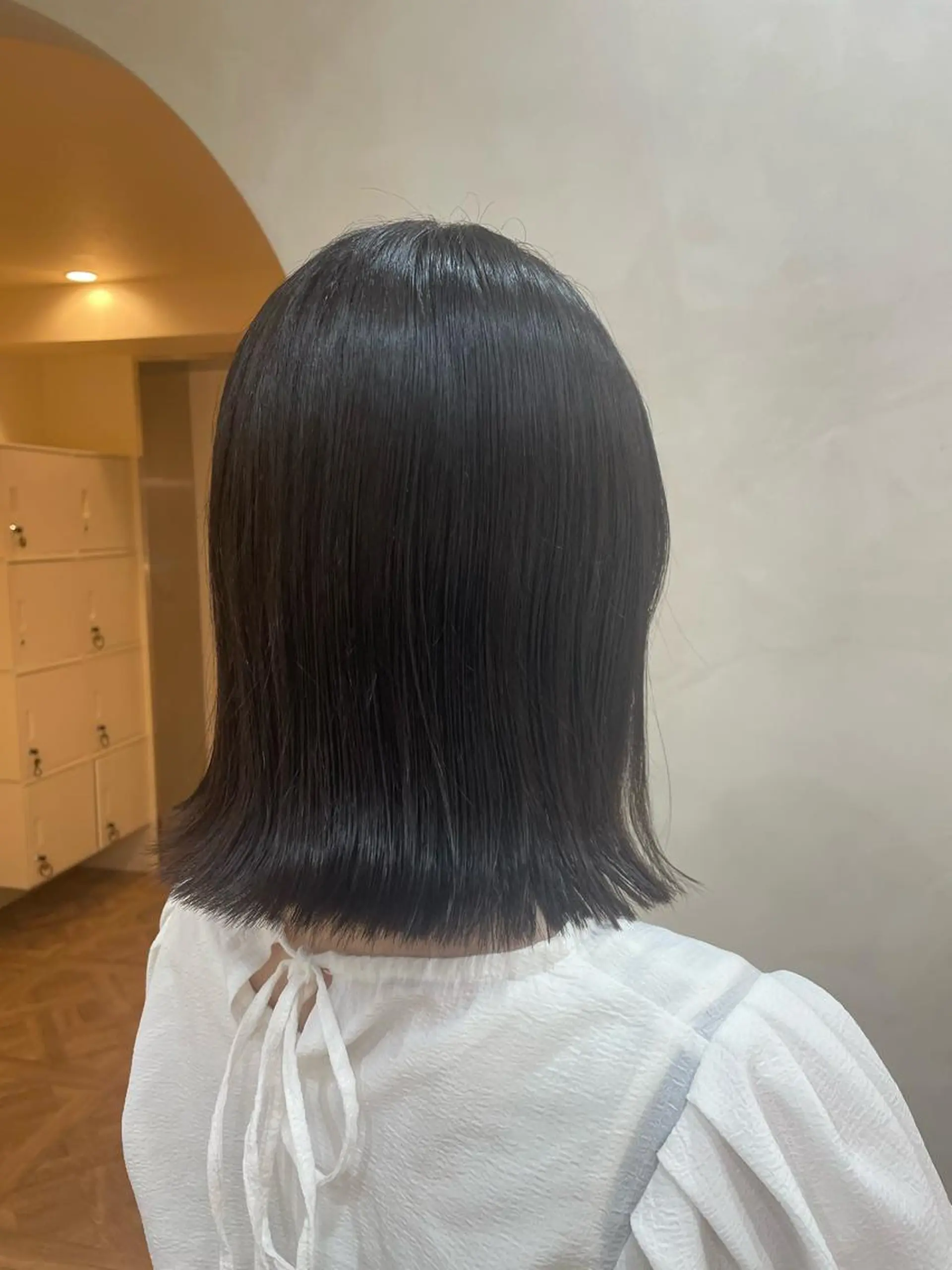 ミディアム 切りっぱなしボブ ボブ ミルクティ/ピンク/ レイヤー/yuriaのヘアスタイル