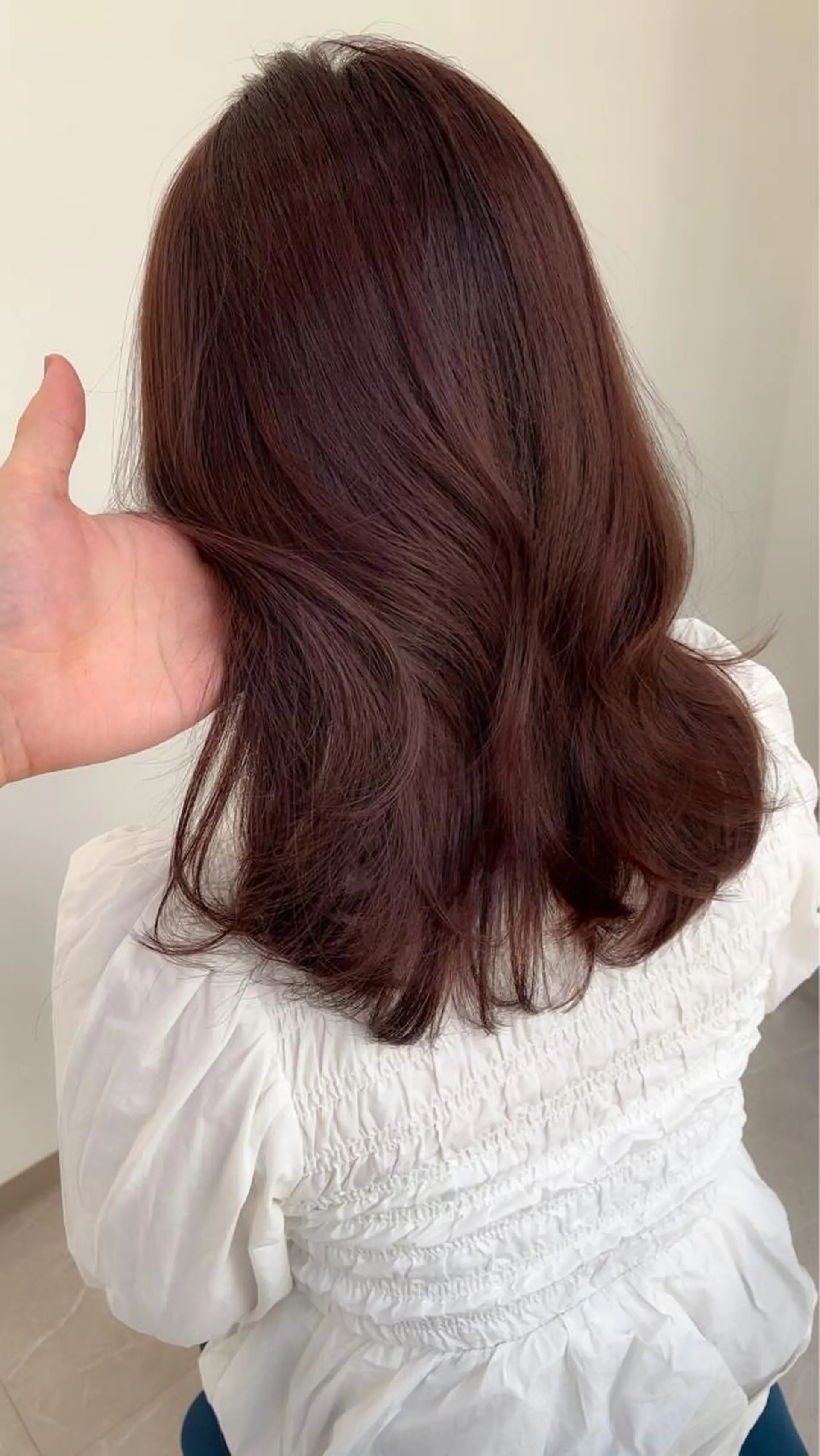 ミディアム カラー ブラウンカラー ピンクカラー カット ヘアカラー トリートメント ミタニ/髪質改善 /レイヤーカットのヘアスタイル