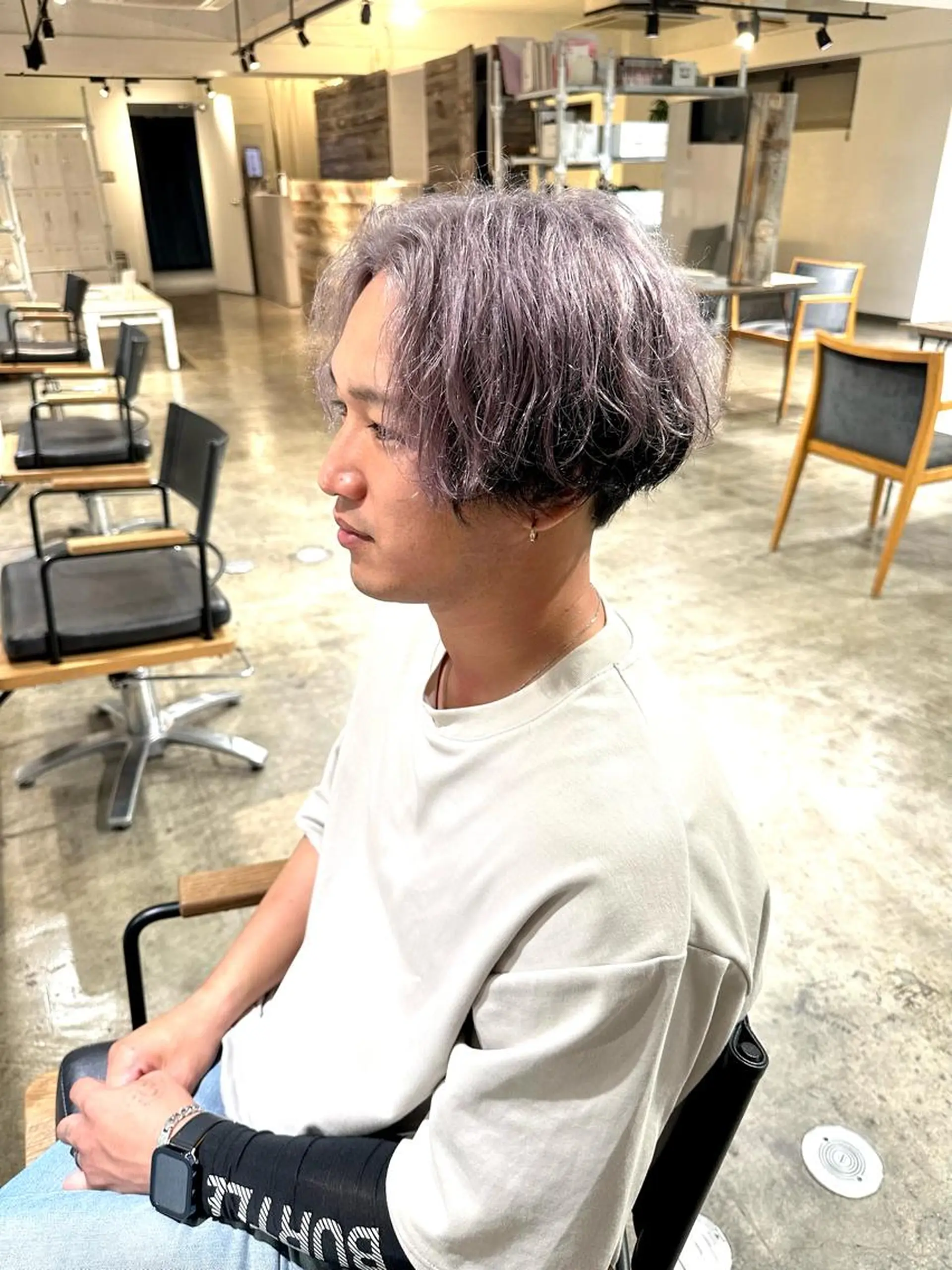 メンズ センターパート メンズパーマ メンズツイストパーマ 波巻きパーマ ツイストパーマ カット ヘアカラー 骨格補正施術/メンズ 専門美容師/YUYAのヘアスタイル