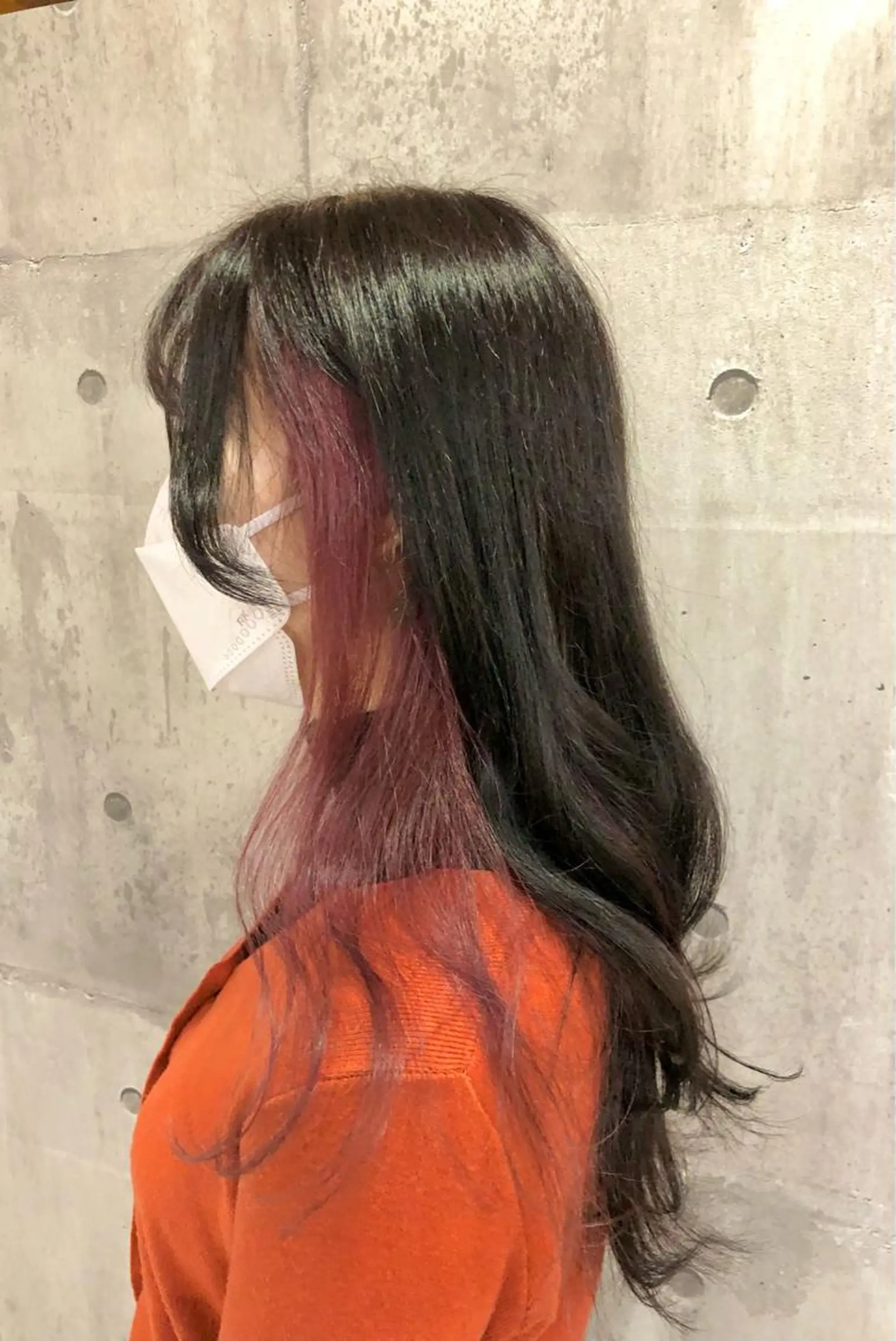 ロング ヘアカラー トリートメント レイヤー/韓国 ハイトーン興津史弥のヘアスタイル