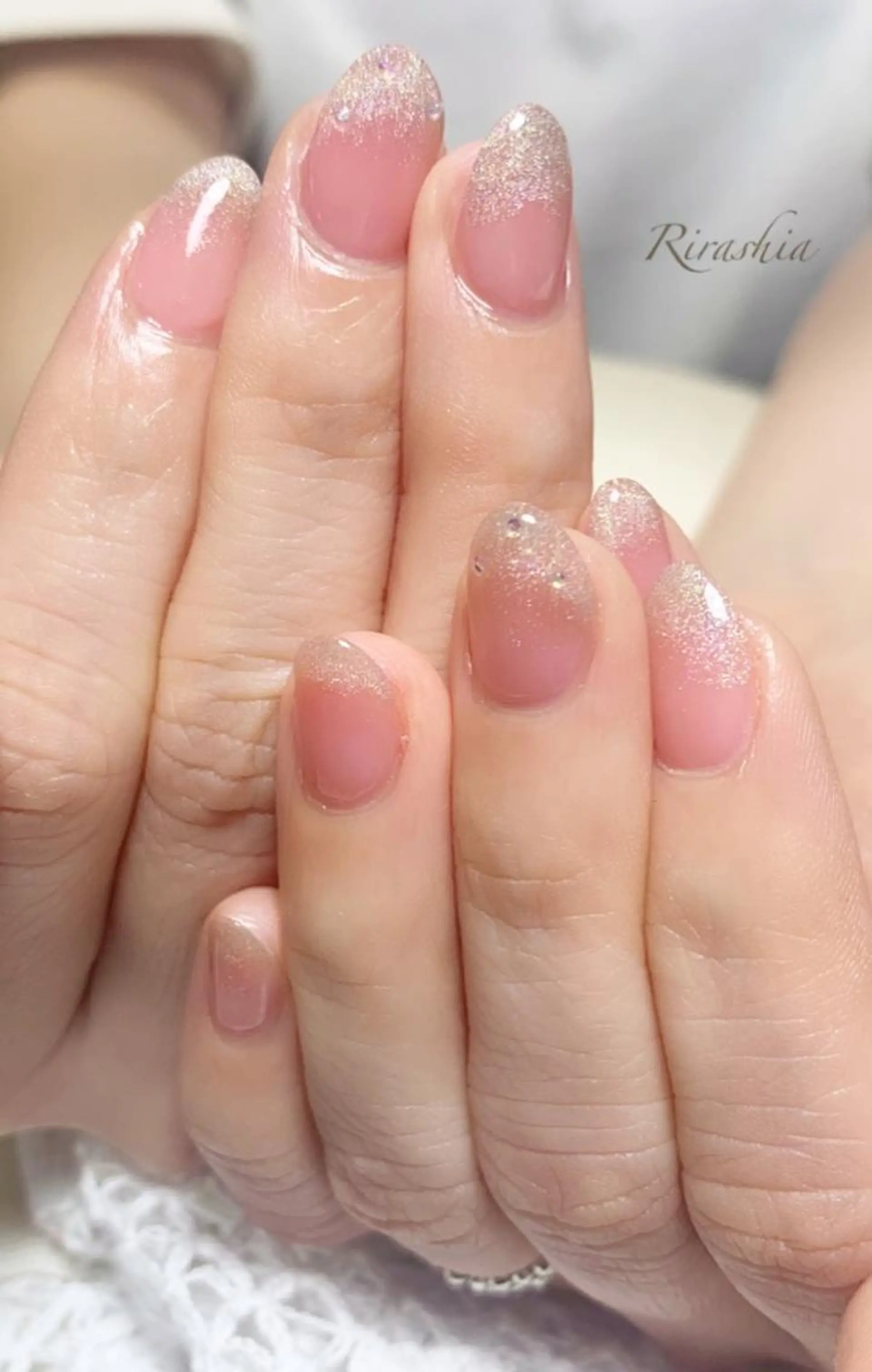 ネイル ジェルネイル マグネットネイル ブライダルネイル ハンドネイル ハンドケア うる艶/透明感 Rirashaのネイルデザイン