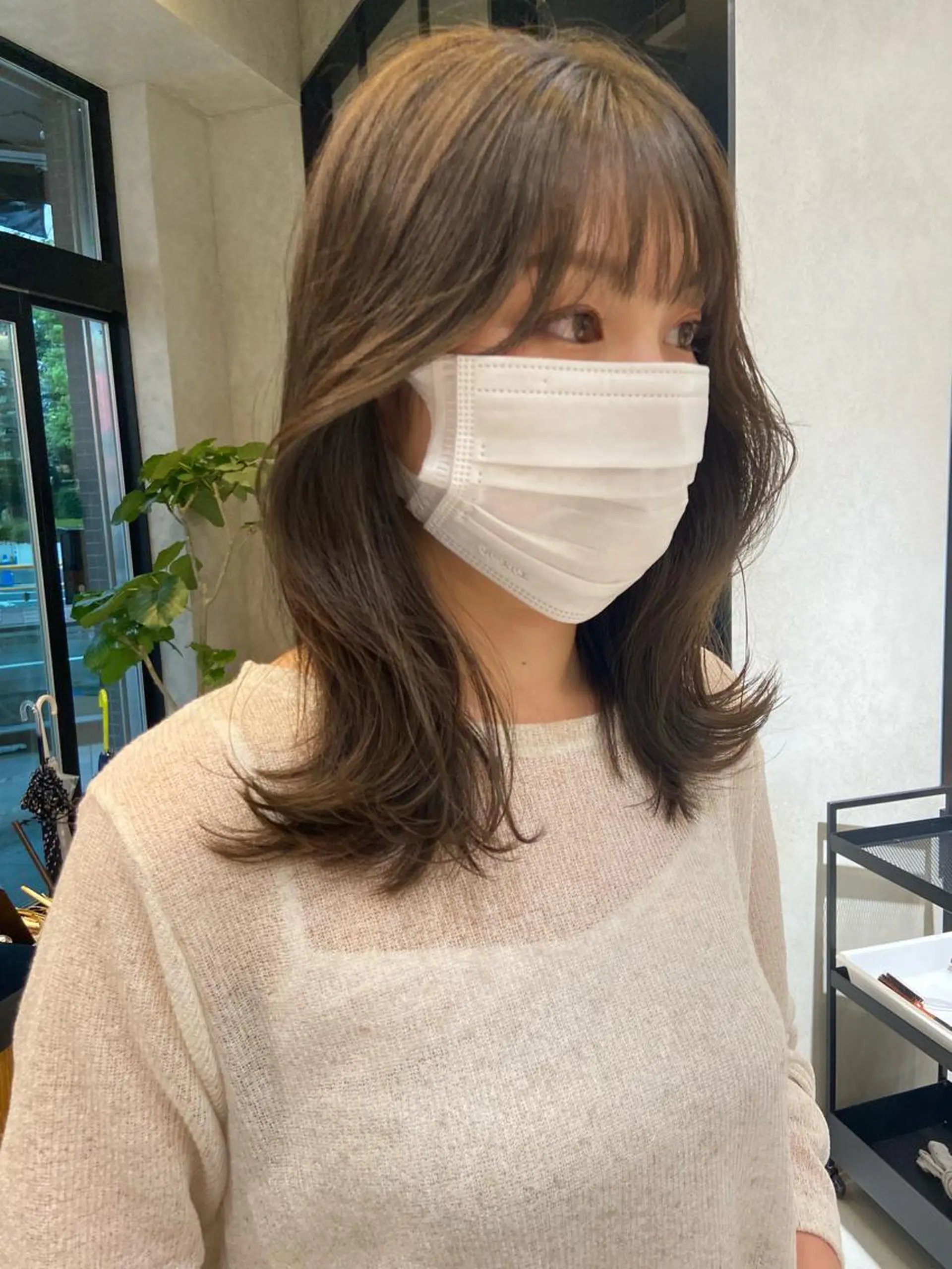 ミディアム 韓国風ヘア GLROW haruhiのヘアスタイル