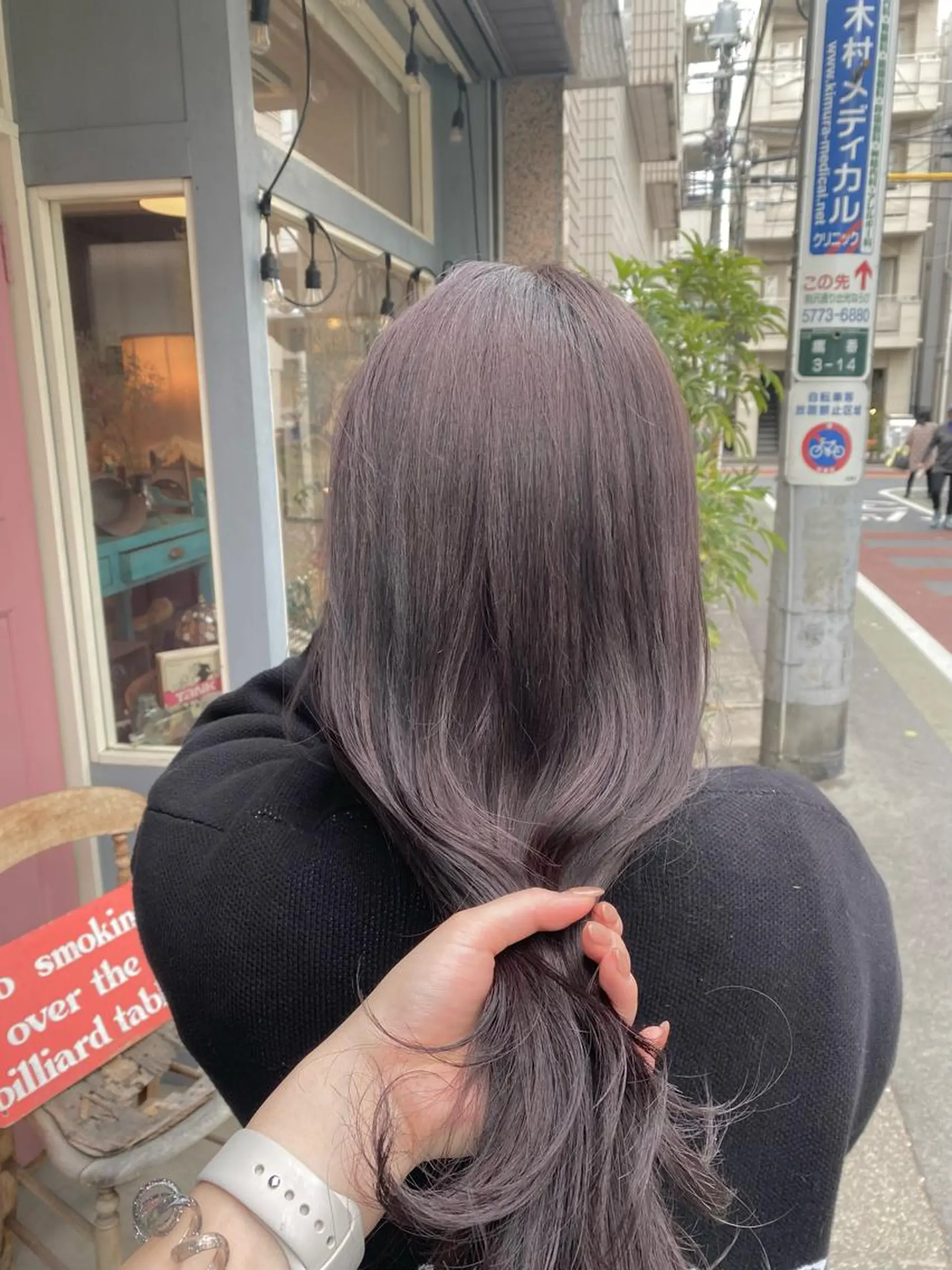 ロング カラー ラベンダーカラー ラベンダーグレー ヤスザトアヤノ ／レイヤー／オリーブのヘアスタイル