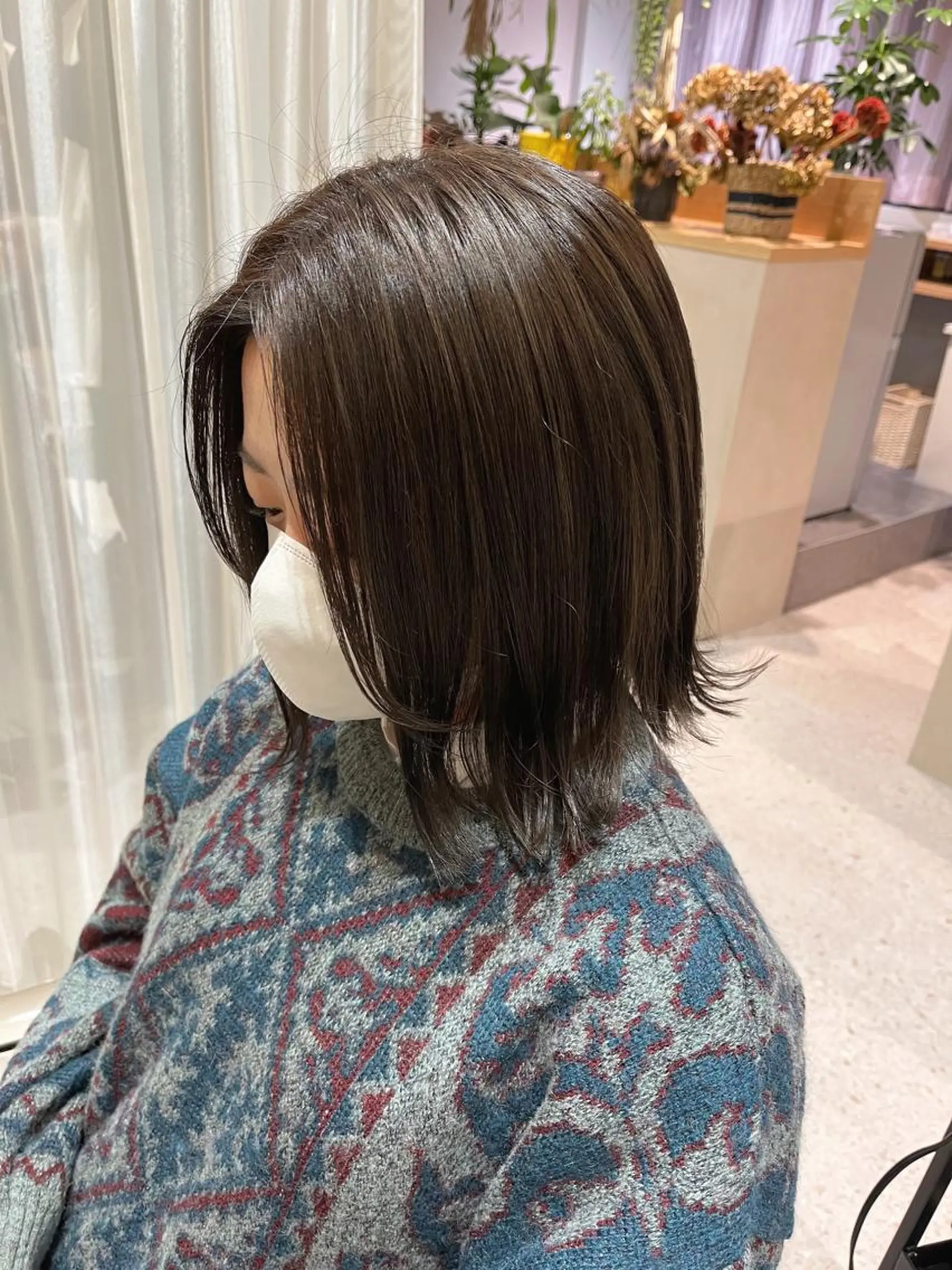 ミディアム カラー SALOWIN京都河原町suite店所属・うる艶カラー／ 髪質改善／arisaのヘアスタイル