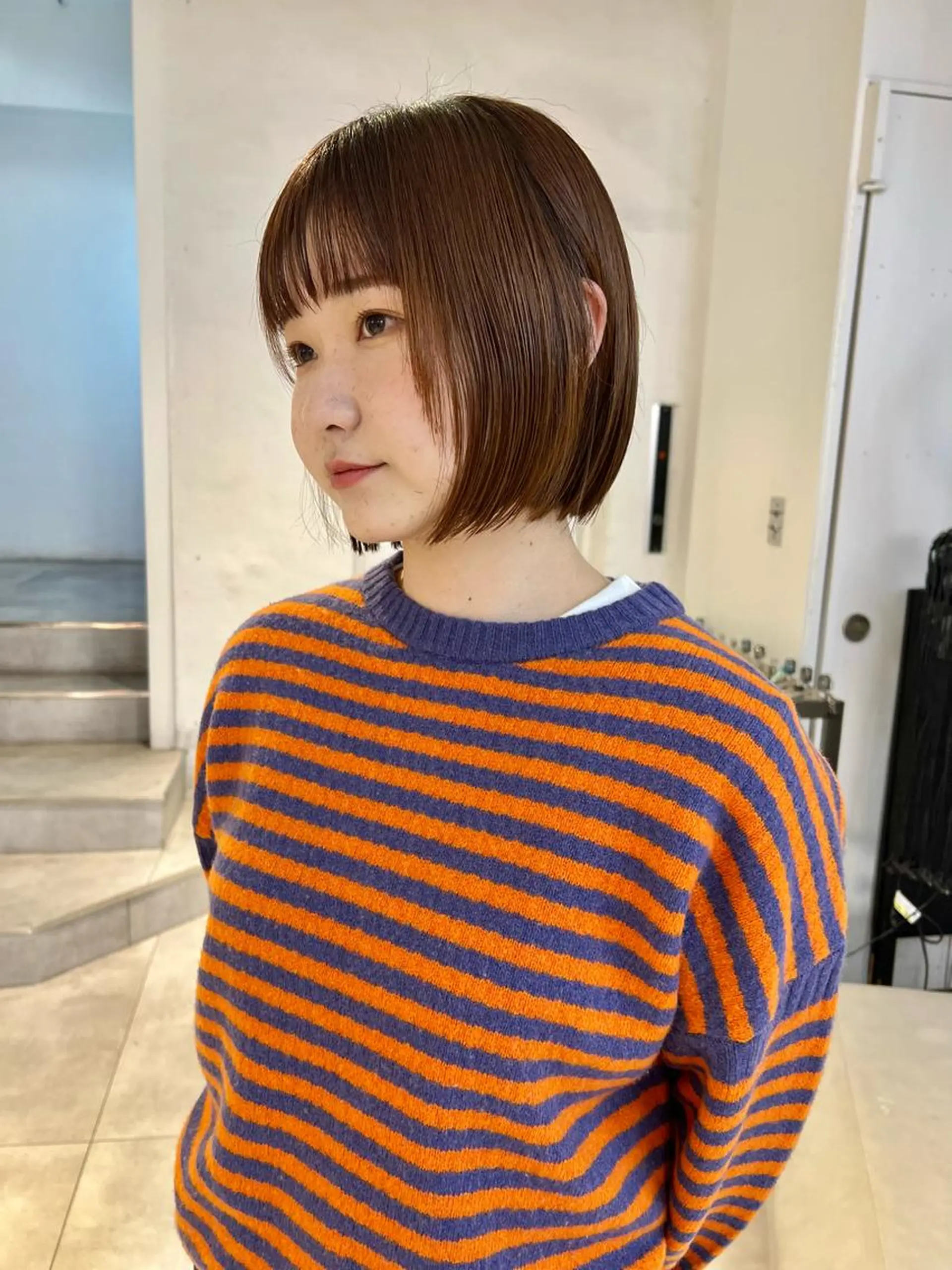 ショート カラー ブラウンカラー ボブ 顔周りカット/透明感 カラー✂️MEIのヘアスタイル