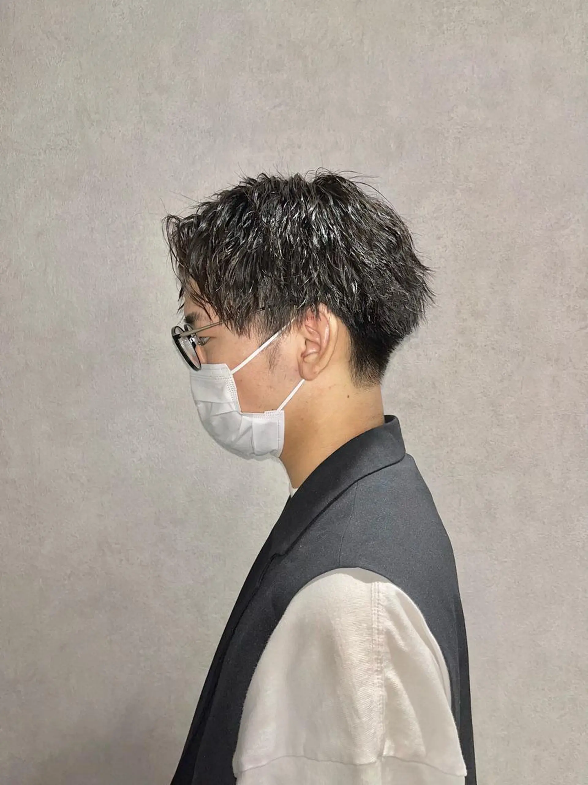 ショート パーマ メンズ 武井 弘希 ブリーチなしカラー✨のヘアスタイル